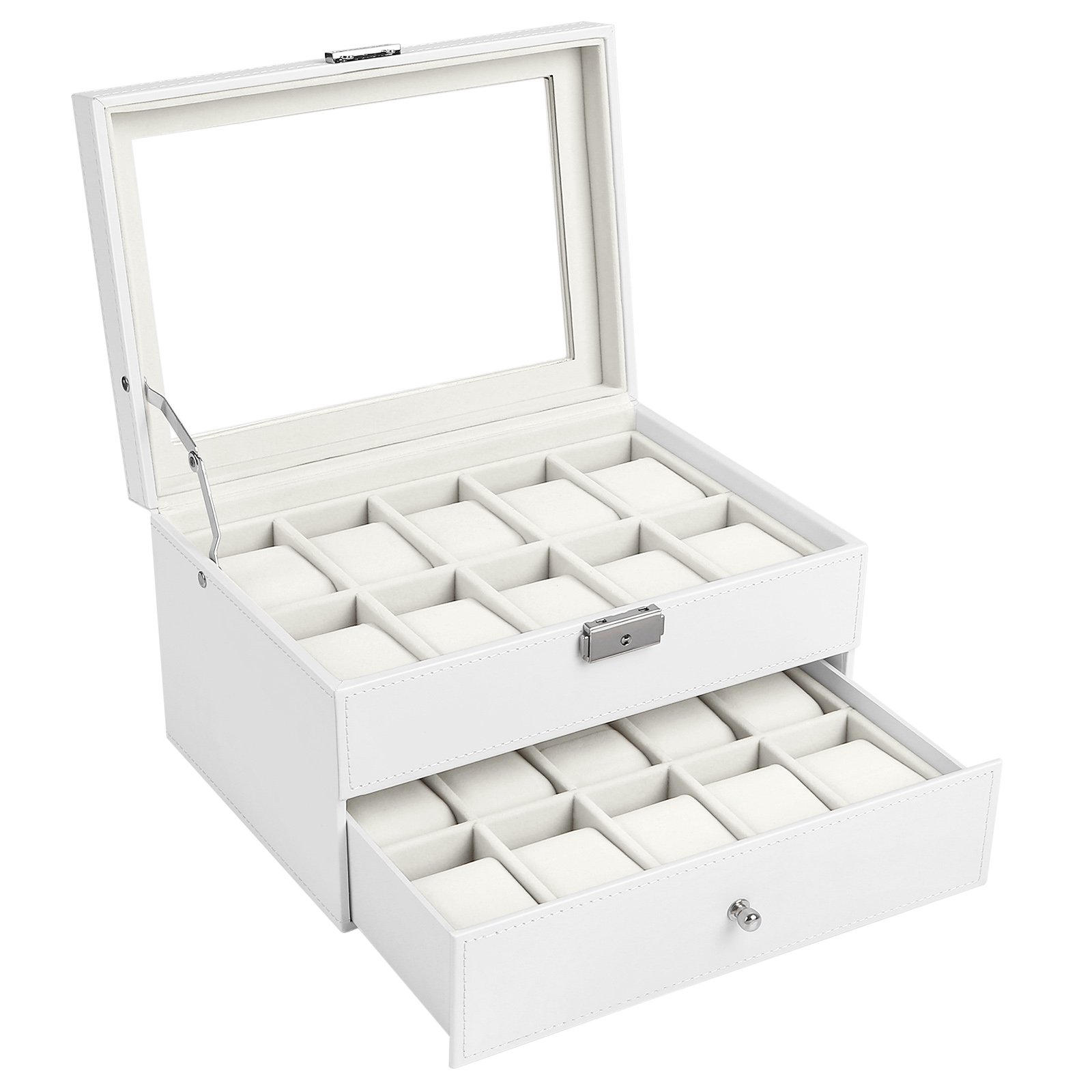 songmics-uhrenbox-jwb201-f-r-20-uhren-uhrenk-stchen-wei image 1