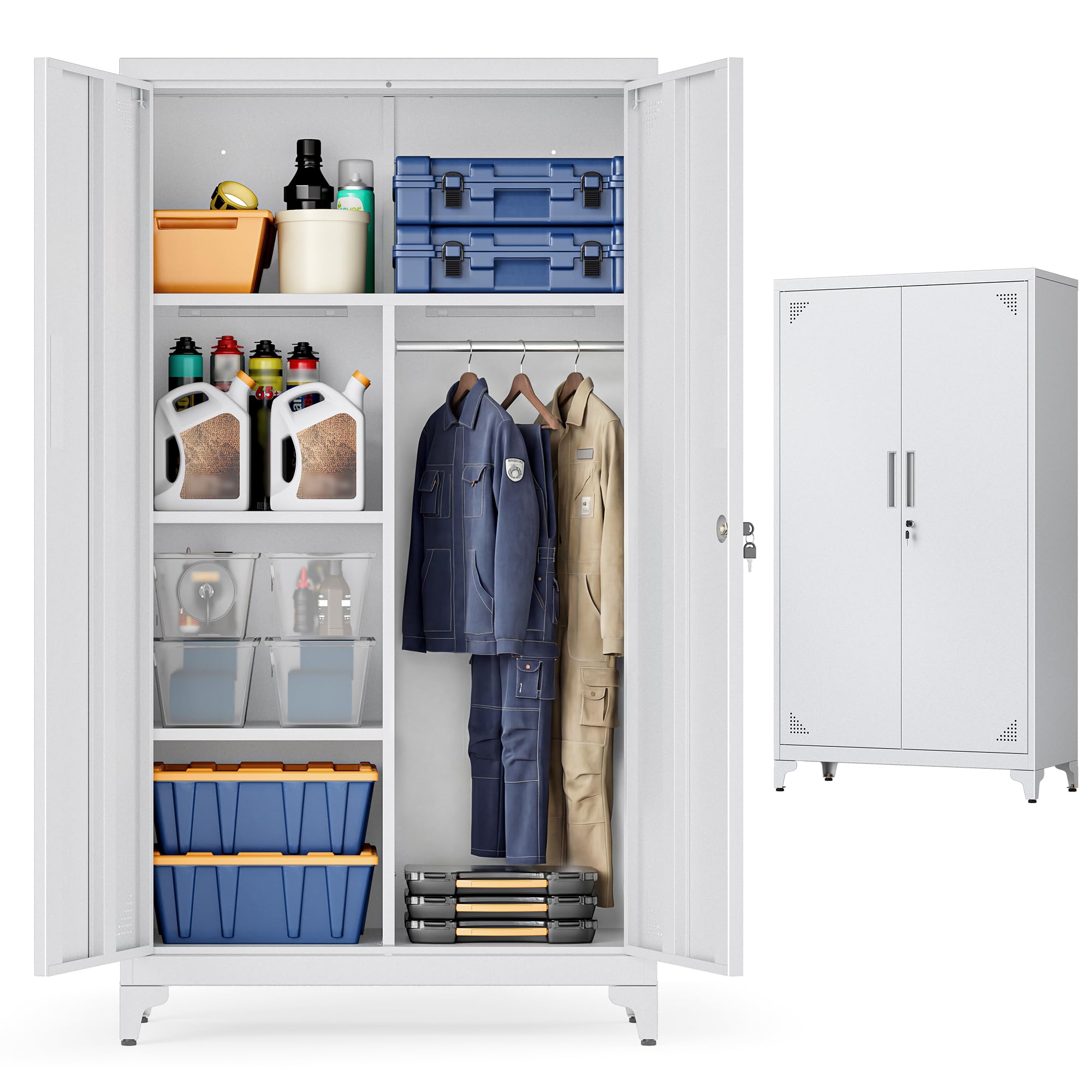 songmics-omc018bd01-mehrzweckschrank-metall-80x40x165-cm-mattschwarz image 8