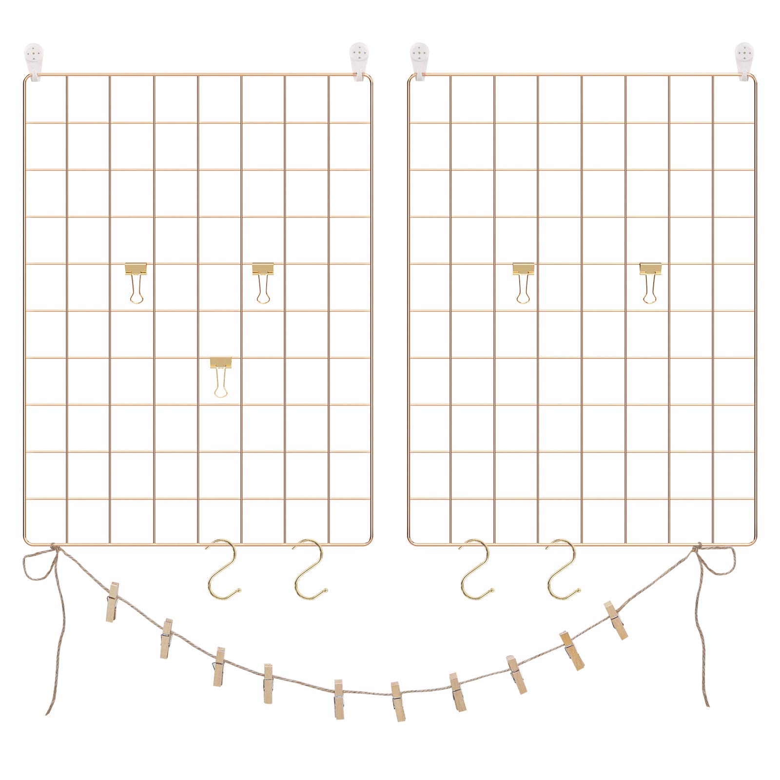 songmics-bilderst-nder-lpp01gd-gold-2er-set-metallgitter-wanddekoration image 1