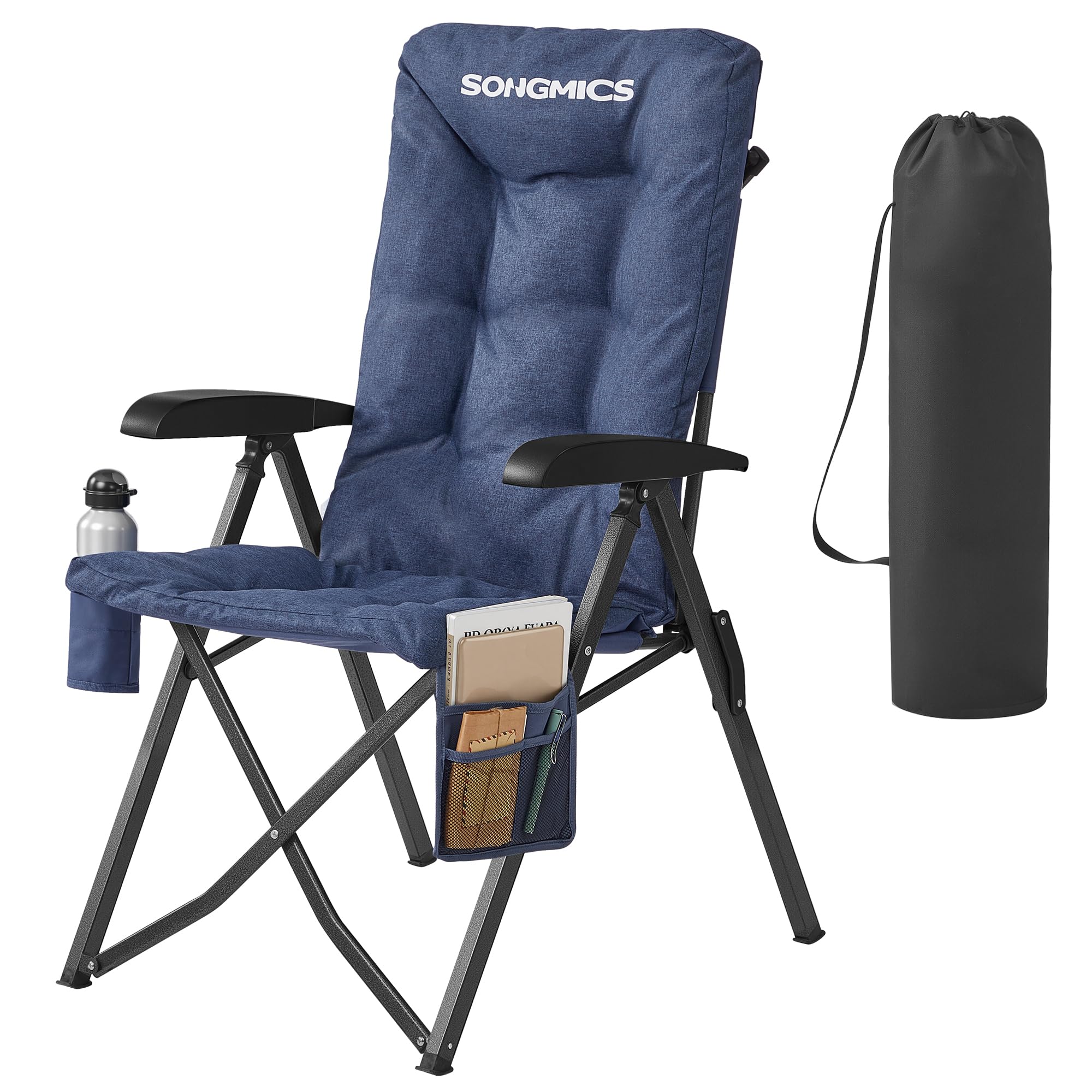 songmics-gcb016qz01-campingstuhl-verstellbar-blau-gepolstert image 1