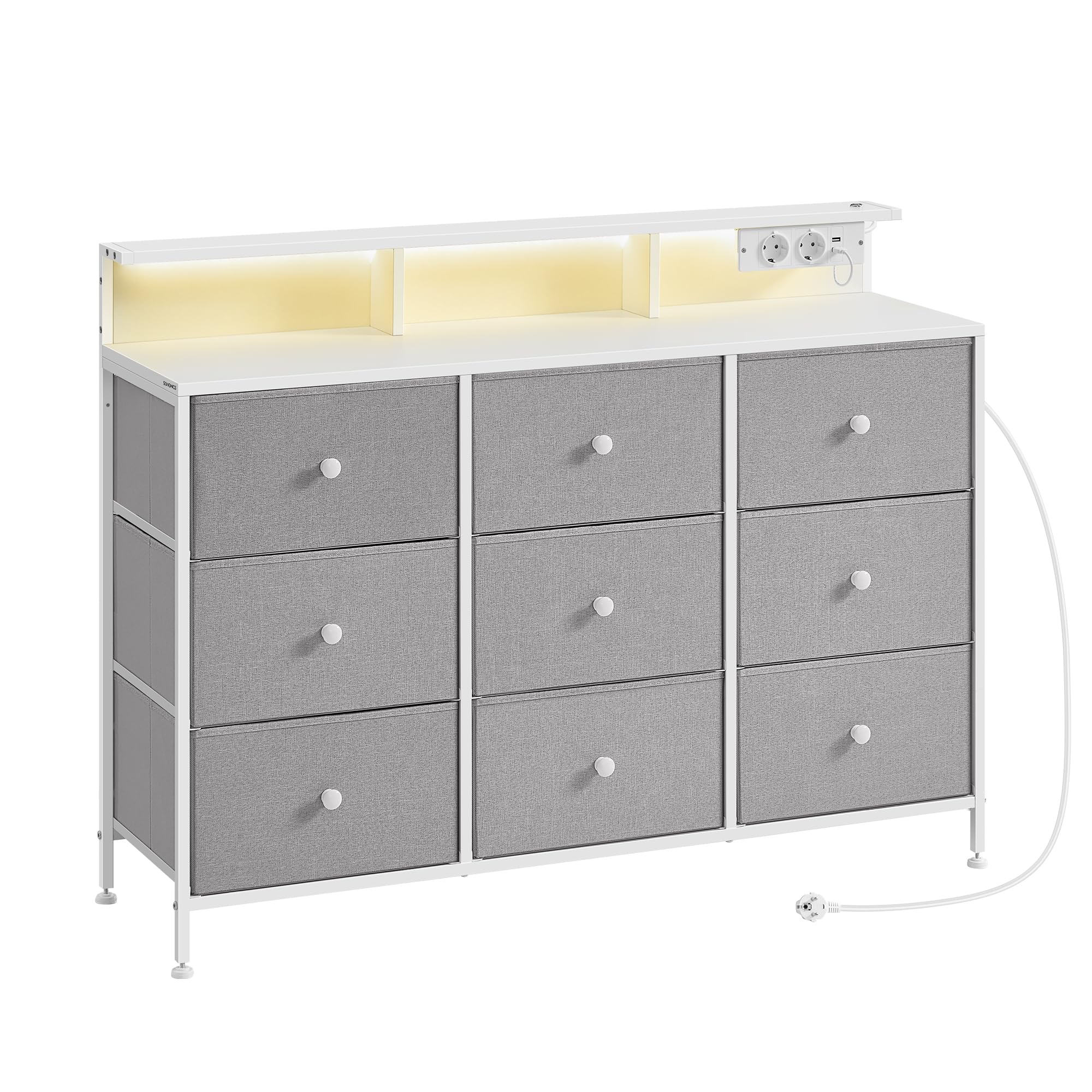 songmics-kommode-9-schubladen-mit-led-weiss-114-cm image 8