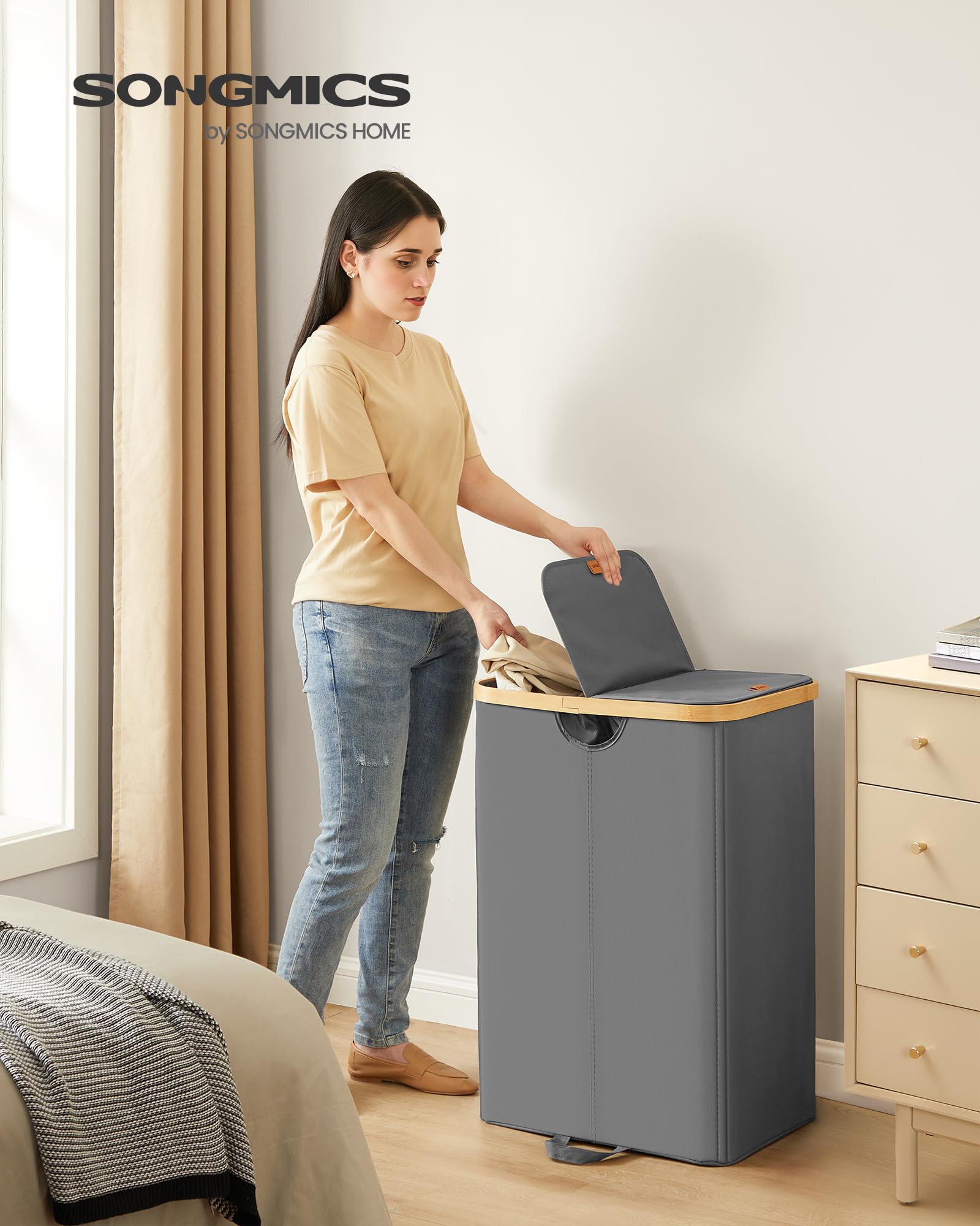 songmics-w-schekorb-2-f-cher-150-liter-mit-deckel-schiefergrau-naturbeige-lcb523 image 3