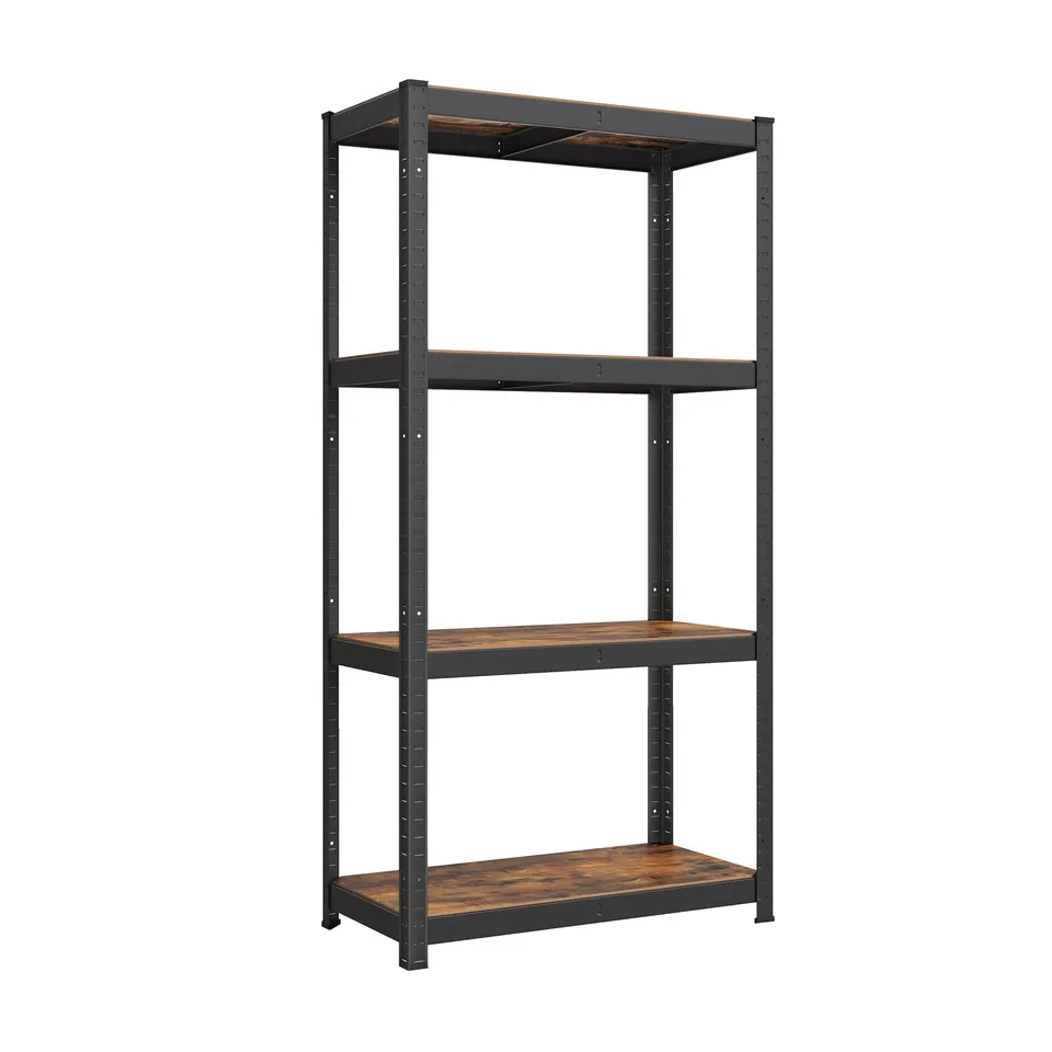 songmics-glr044b11-standregal-40-x-80-x-160-cm-4-ablagen-vintagebraun-schwarz image 1