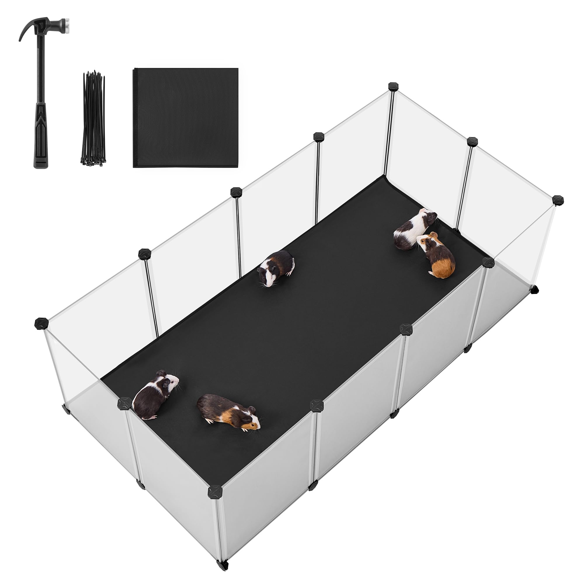songmics-kleintiergehege-laufstall-125x63x42-cm-mit-unterlage image 7