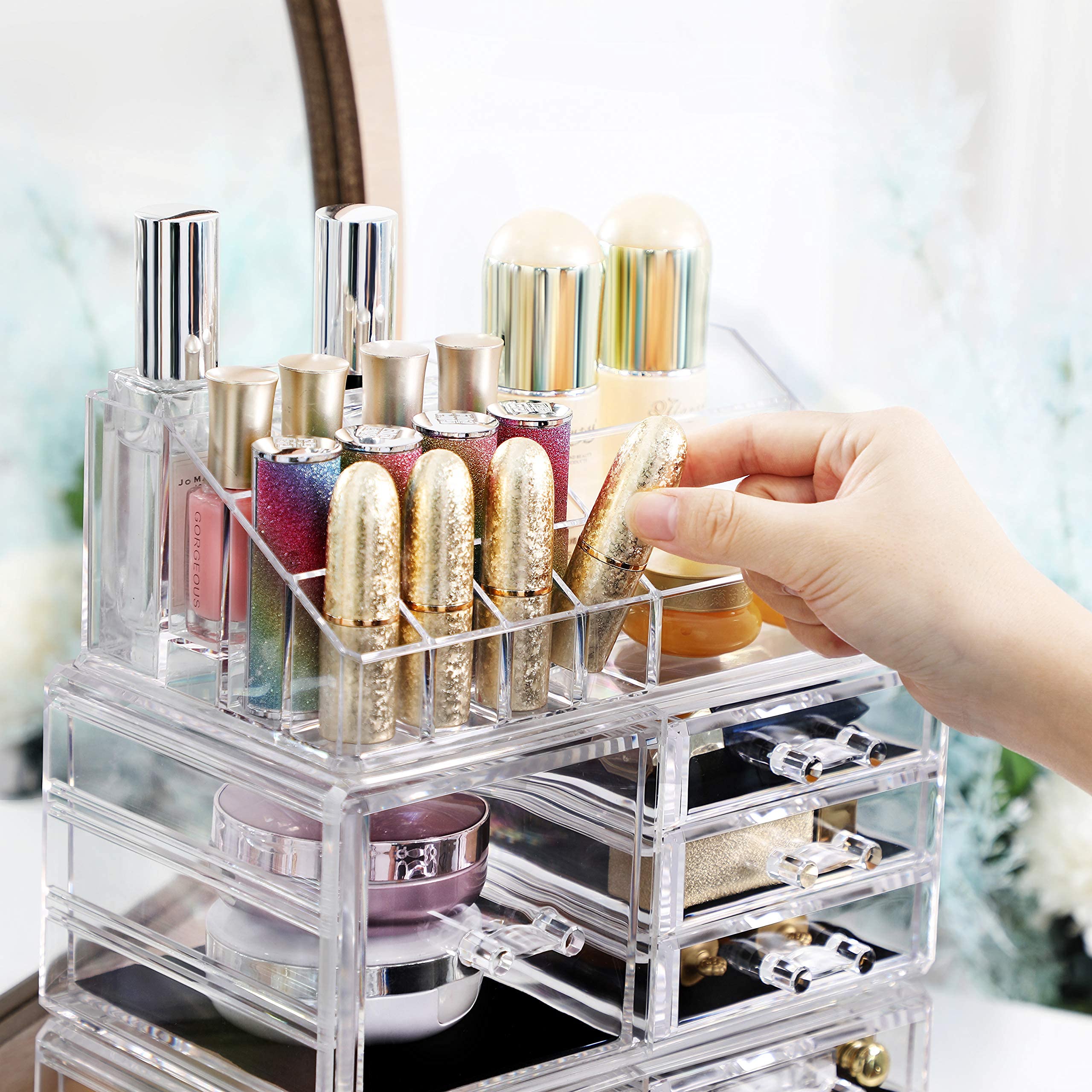 songmics-make-up-organizer-xxl-4in1-transparent-11-schubladen image 2