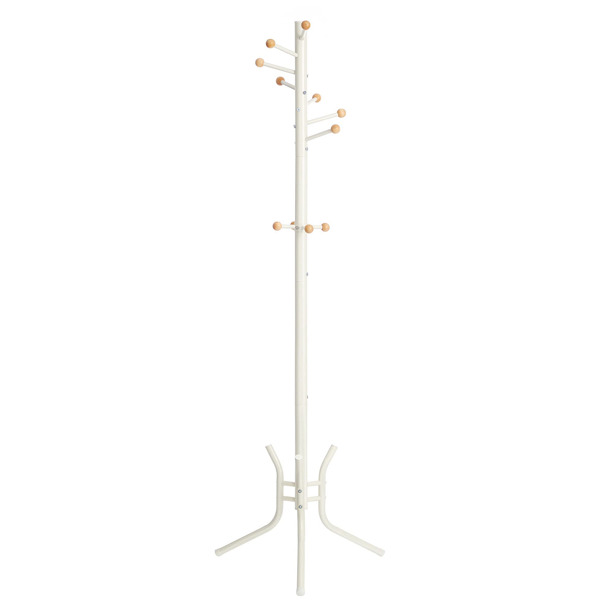 songmics-garderobenst-nder-11-kugelhaken-stahl-173-cm-wei-rcr028w01 image 1