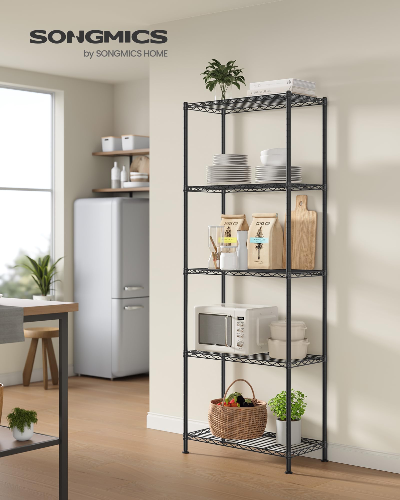 songmics-metallregal-5-ebenen-30-x-60-x-161-cm-tintenschwarz image 2