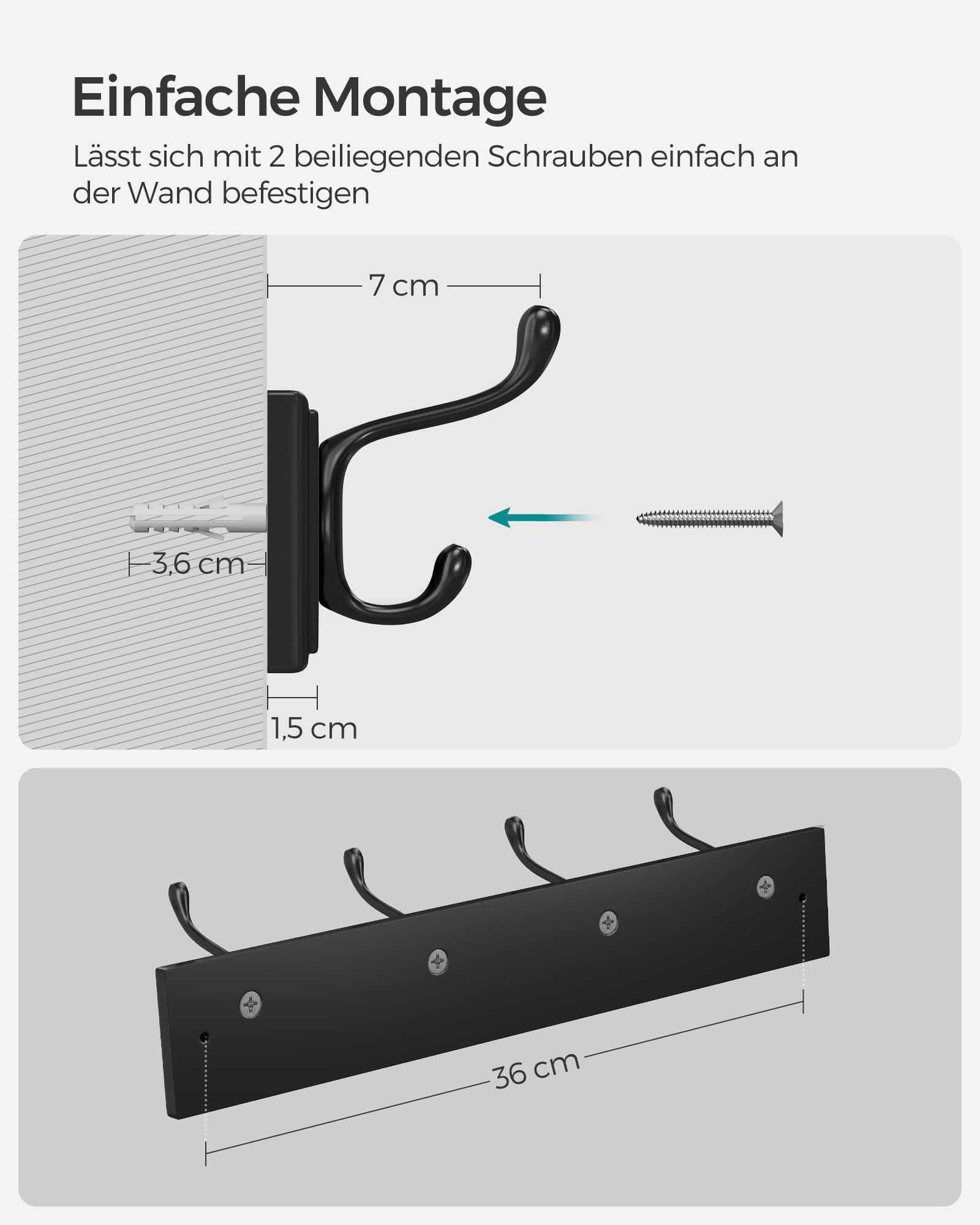 songmics-garderobenleiste-wand-4-doppelhaken-schwarz-lhr023b01 image 3