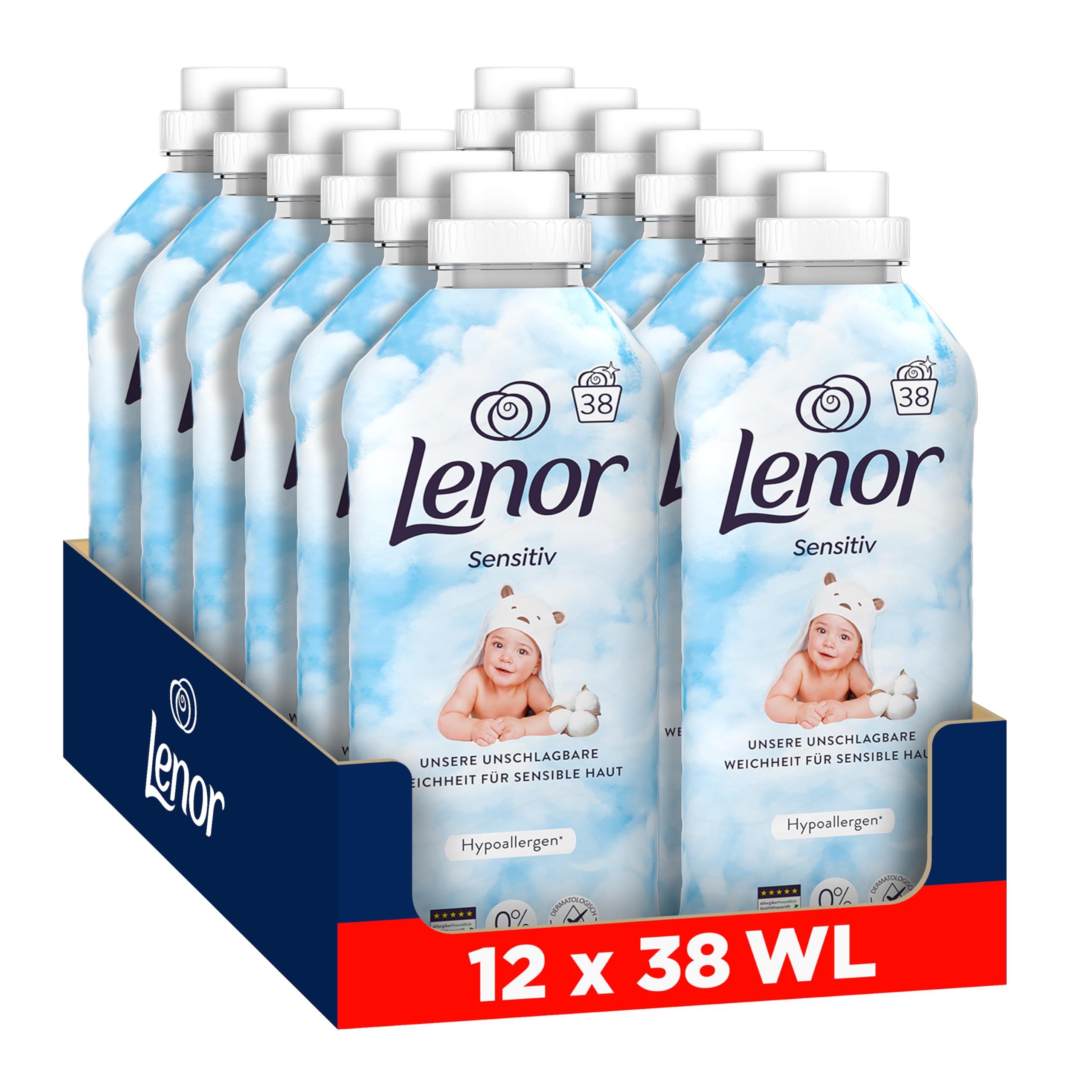 lenor-weichsp-ler-sensitiv-12-x-38-w-schen-hypoallergen image 1