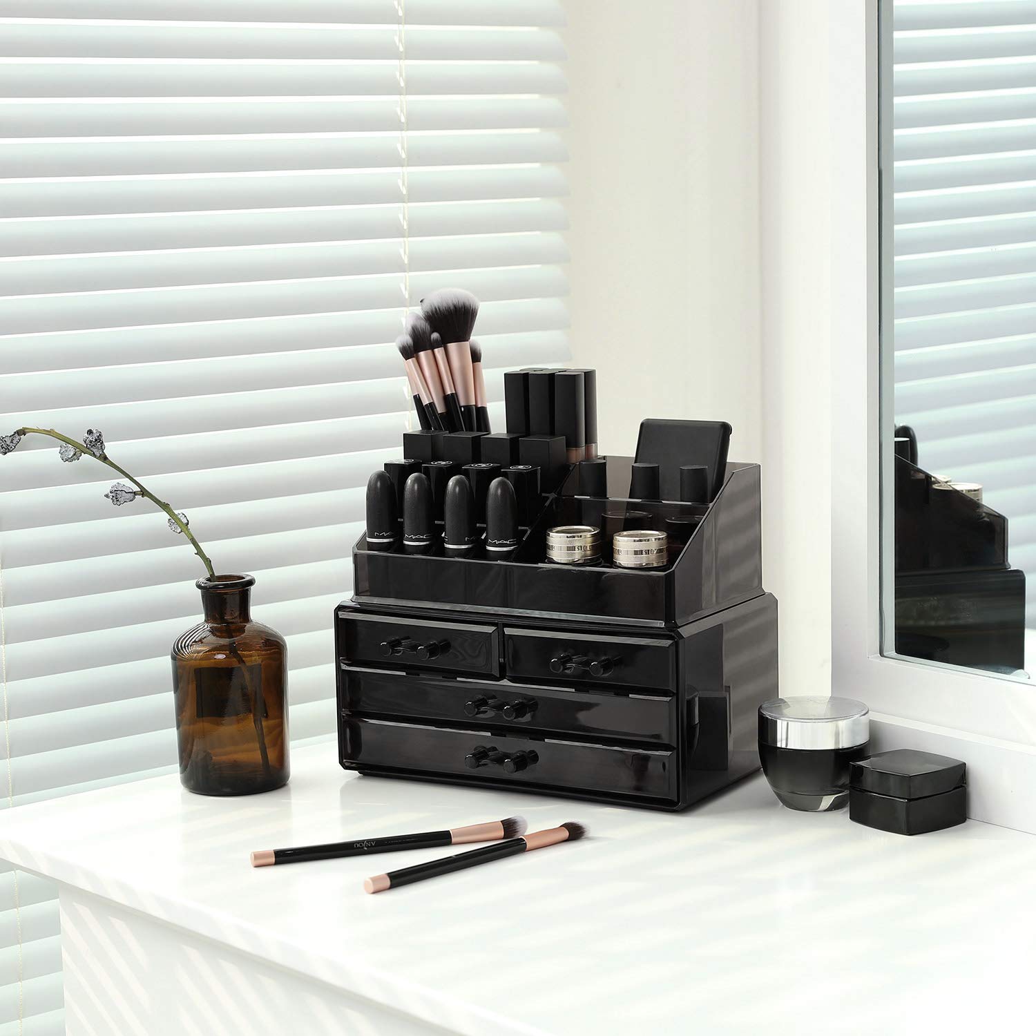 songmics-kosmetik-organizer-jka007bk-acryl-schwarz-medium image 3