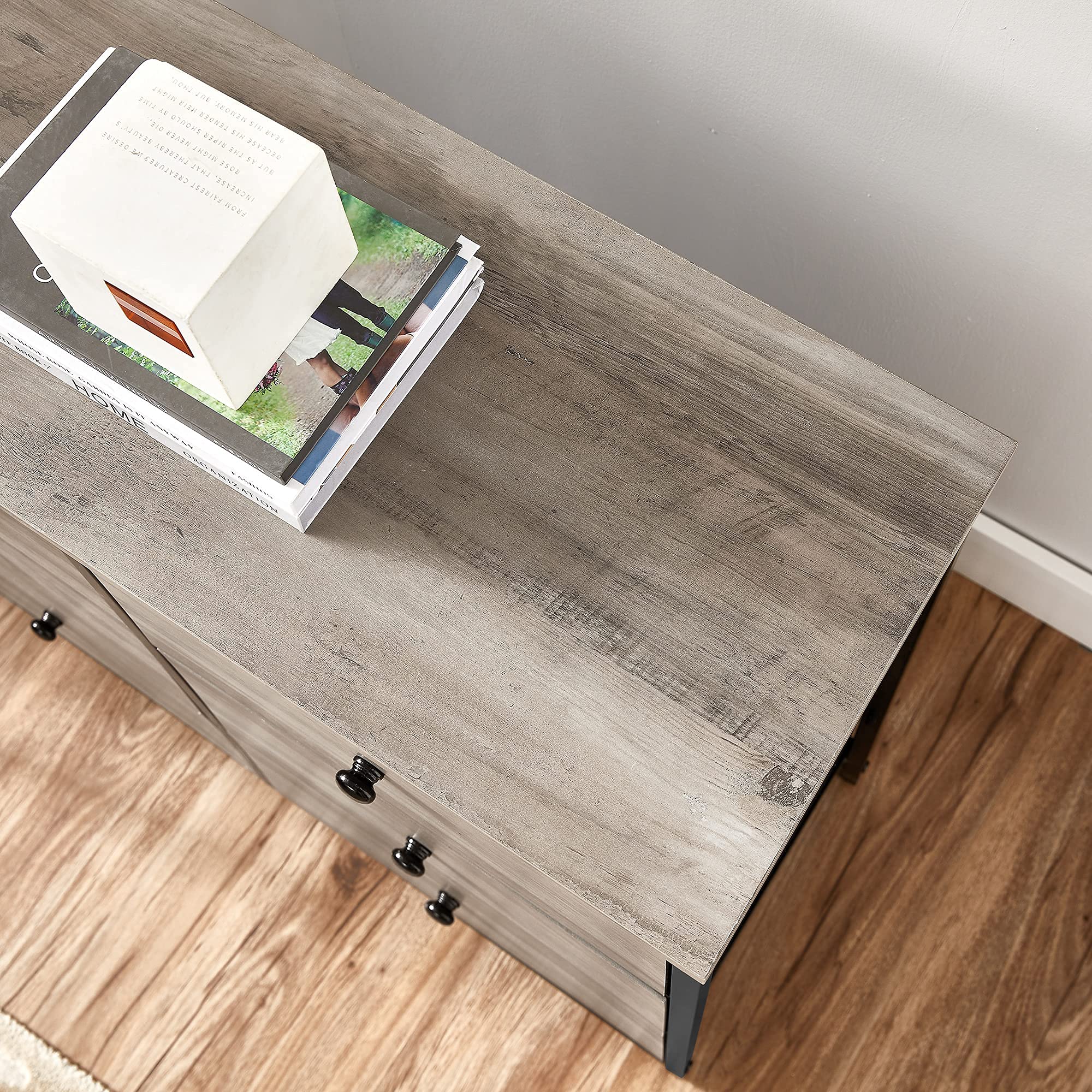 songmics-kommode-6-stoffschubladen-mdf-industrial-greige-schwarz-lgs023g01 image 7