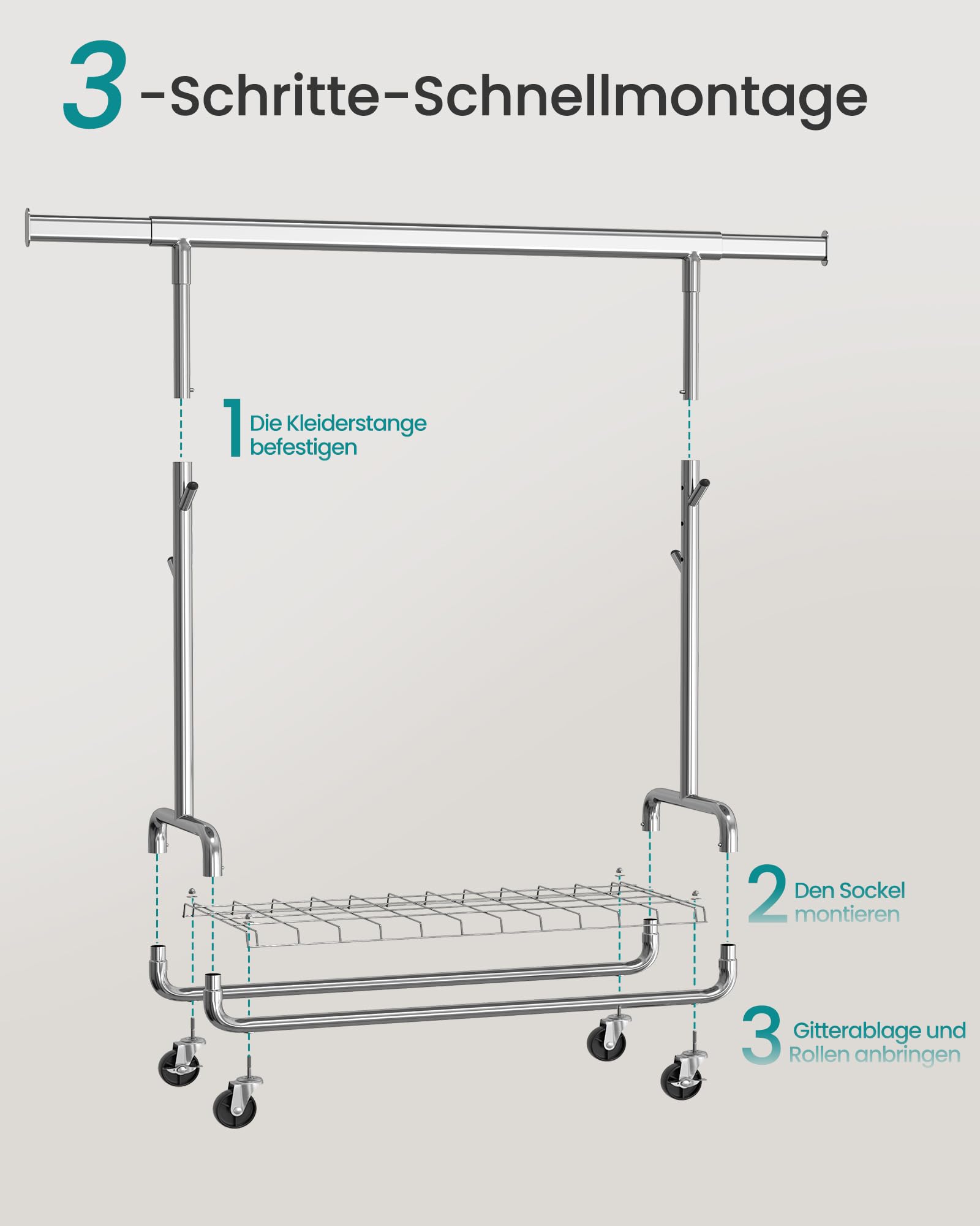 songmics-kleiderst-nder-hsr014e01-silbern-schwerlast-bis-200-kg-ausziehbar image 6