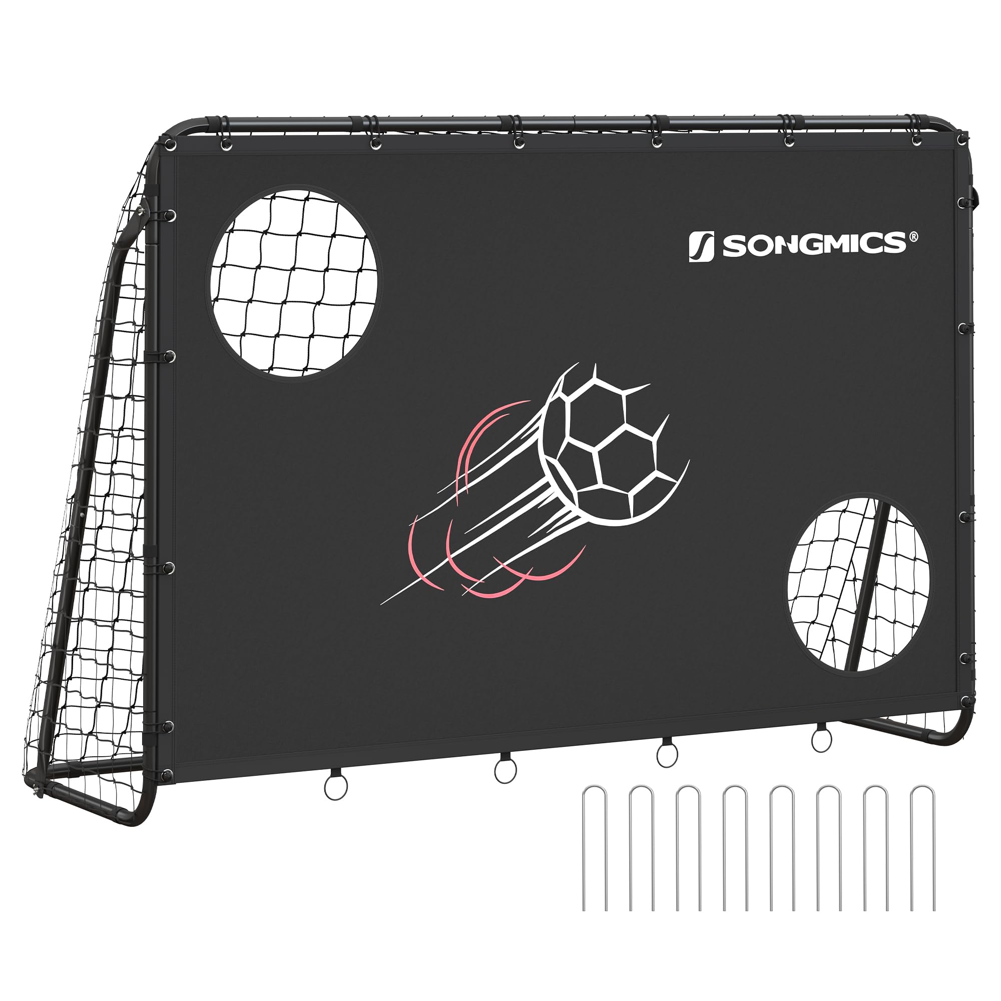 songmics-fu-balltor-215-x-76-x-150-cm-mit-torwand-stahlrohre-pe-netz image 1