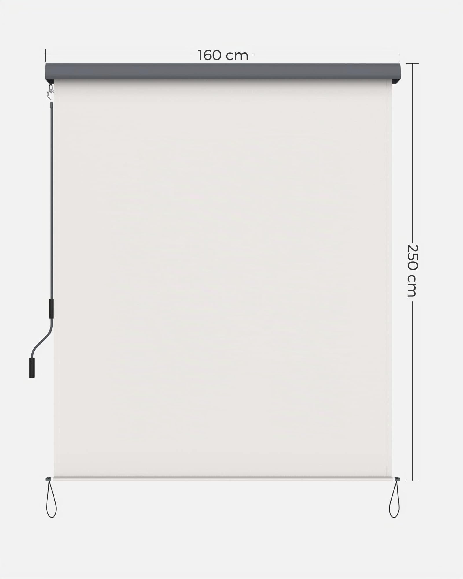 songmics-classic-gsa165be-senkrechtmarkise-1-6-x-2-5-m-beige image 2
