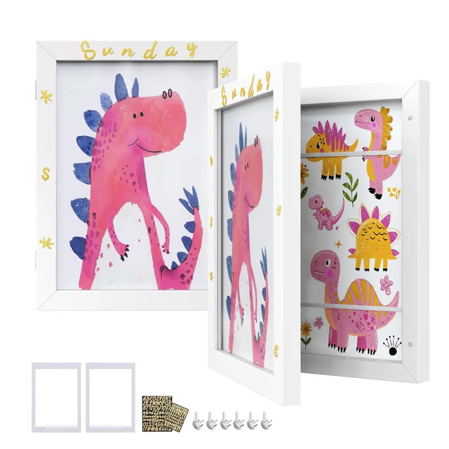 songmics-bilderrahmen-rpf052w02-2er-set-a4-kinder-kunstrahmen-mattwei-f-r-150-bi image 1