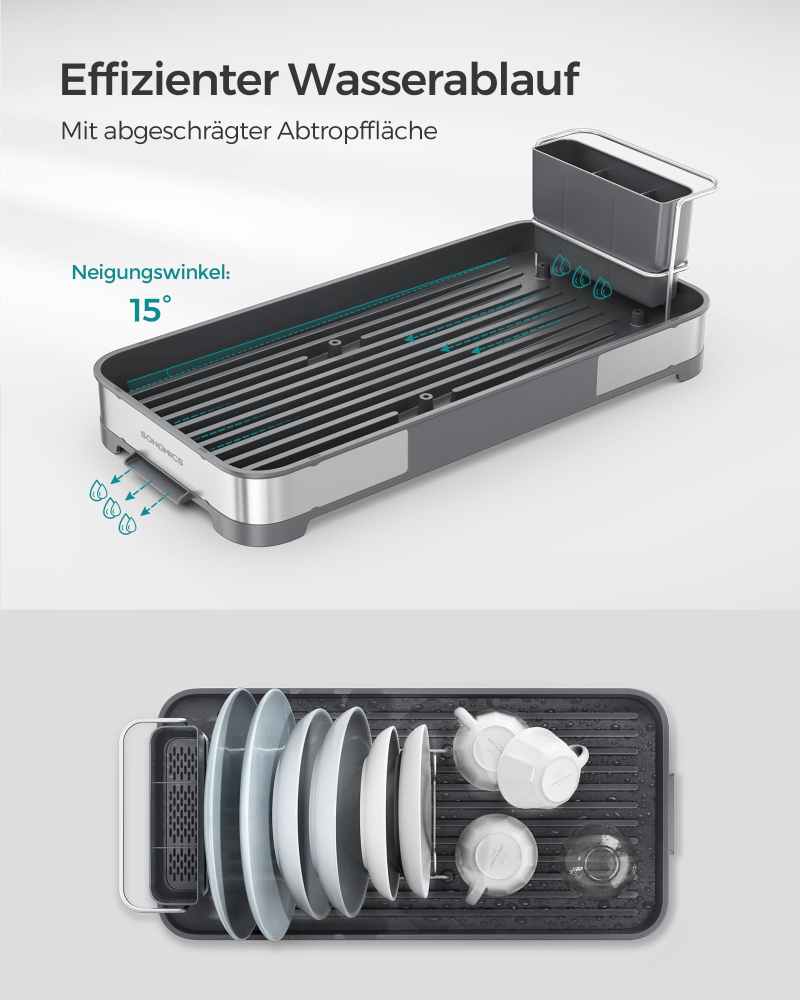 songmics-abtropfgestell-kcs034g01-klein-edelstahl-silbern-grau image 8