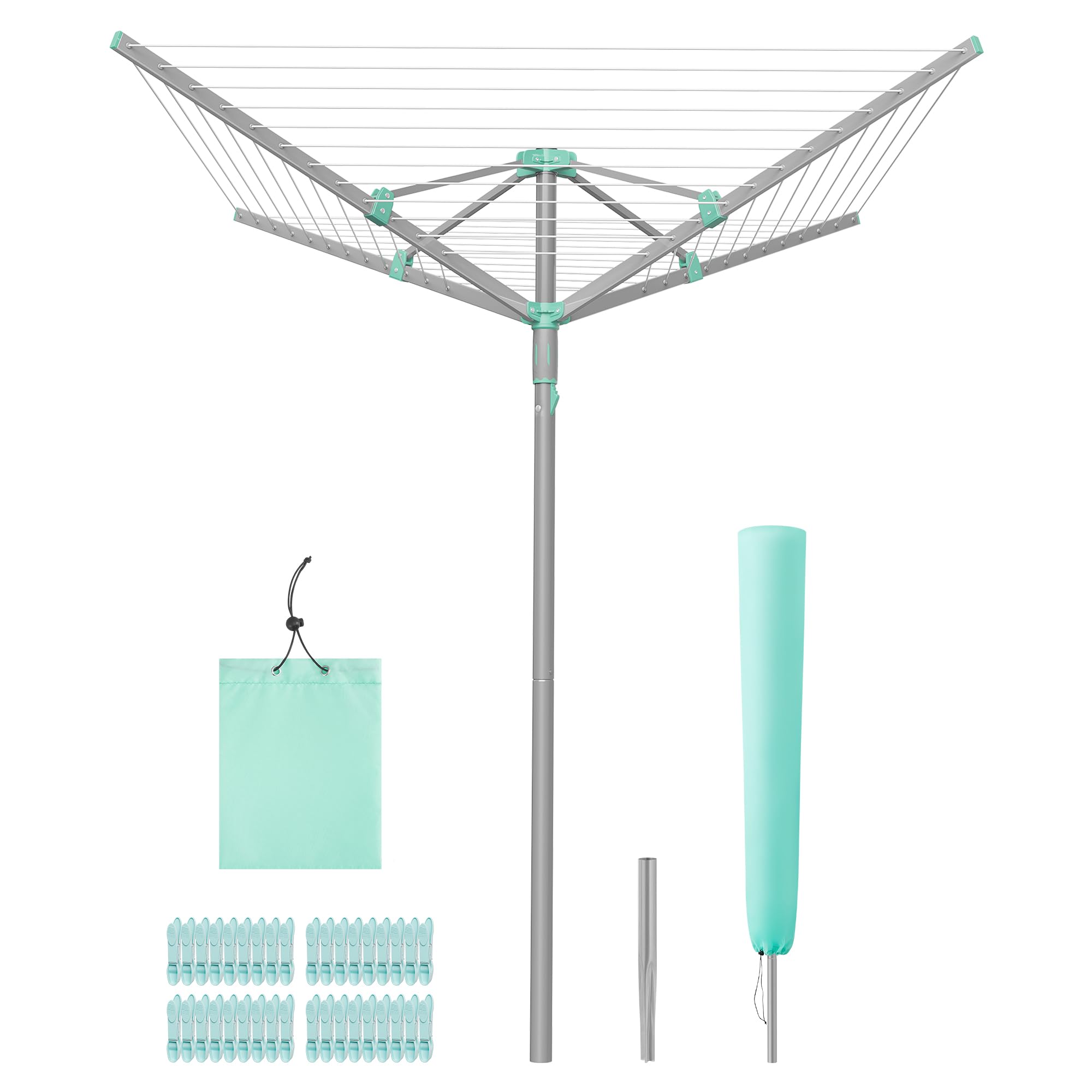 songmics-w-schespinne-drehbar-klappbar-45-m-w-scheleine image 1