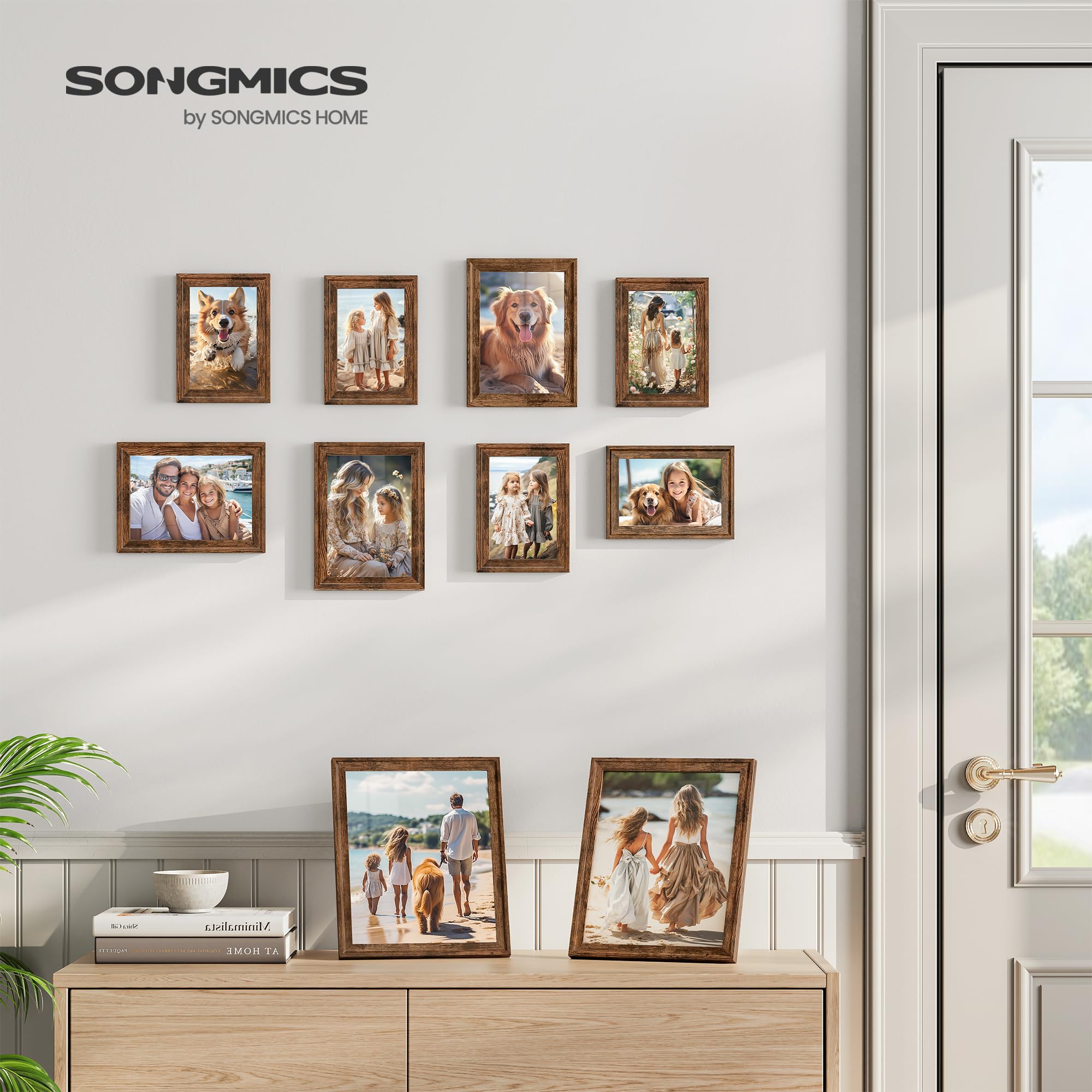 songmics-rpf049x01-bilderrahmen-10er-set-20x25-13x18-10x15-cm-braun image 2