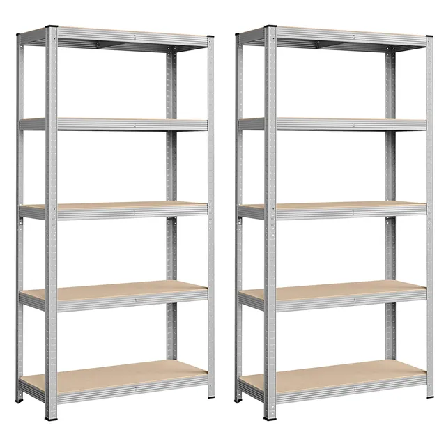 songmics-schwerlastregal-glr80sv-2er-set-40-x-90-x-180-cm-silber image 1