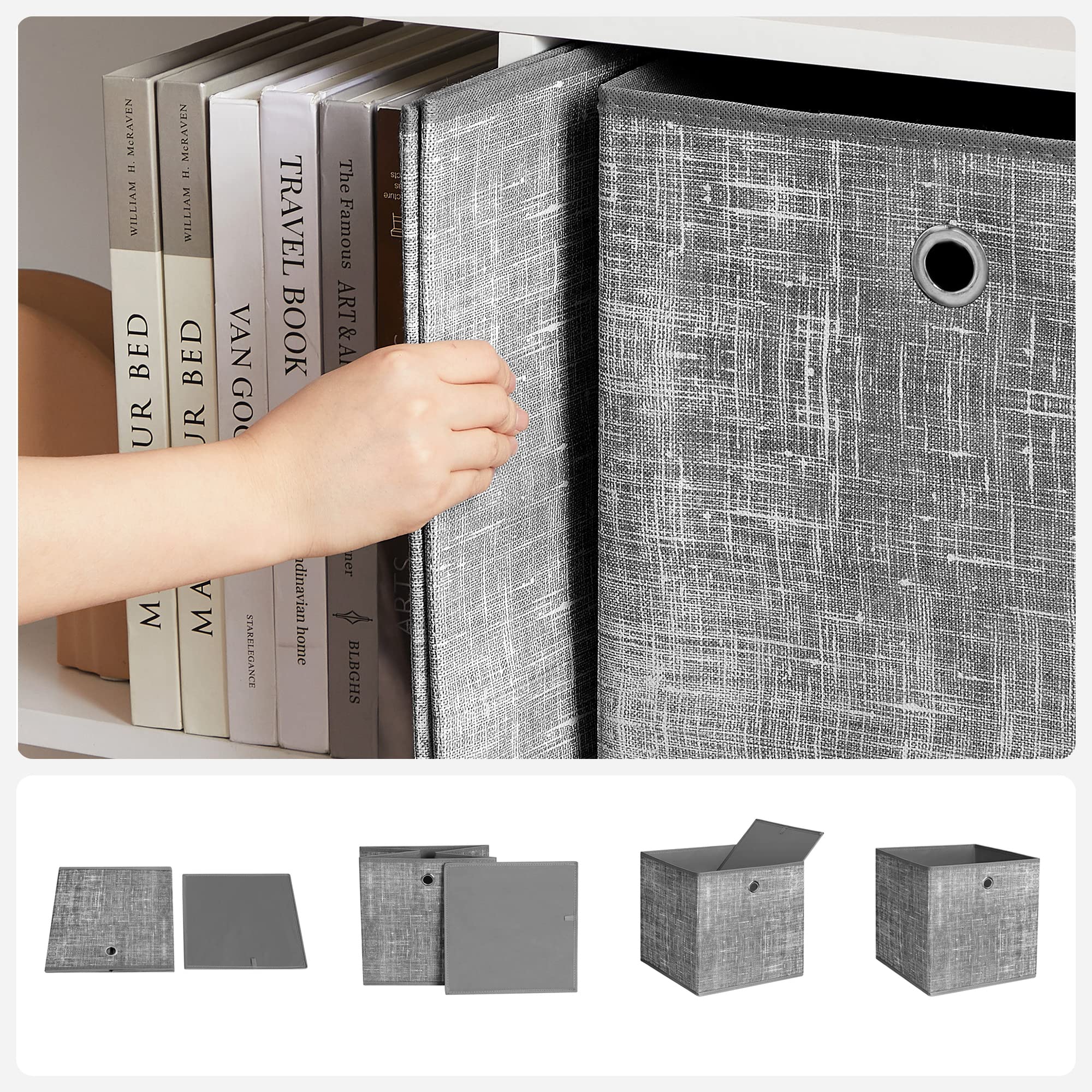 songmics-aufbewahrungsbox-6er-set-rfb02lg-3-grau-meliert-30-x-30-x-30-cm image 8