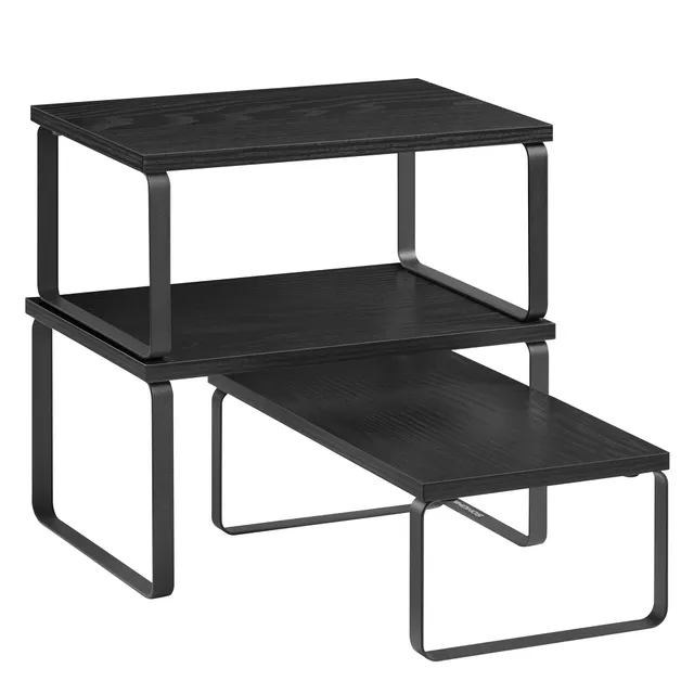 songmics-kcs220b01-gew-rzregal-3er-set-k-chen-organizer-anthrazitgrau-mattschwar image 1