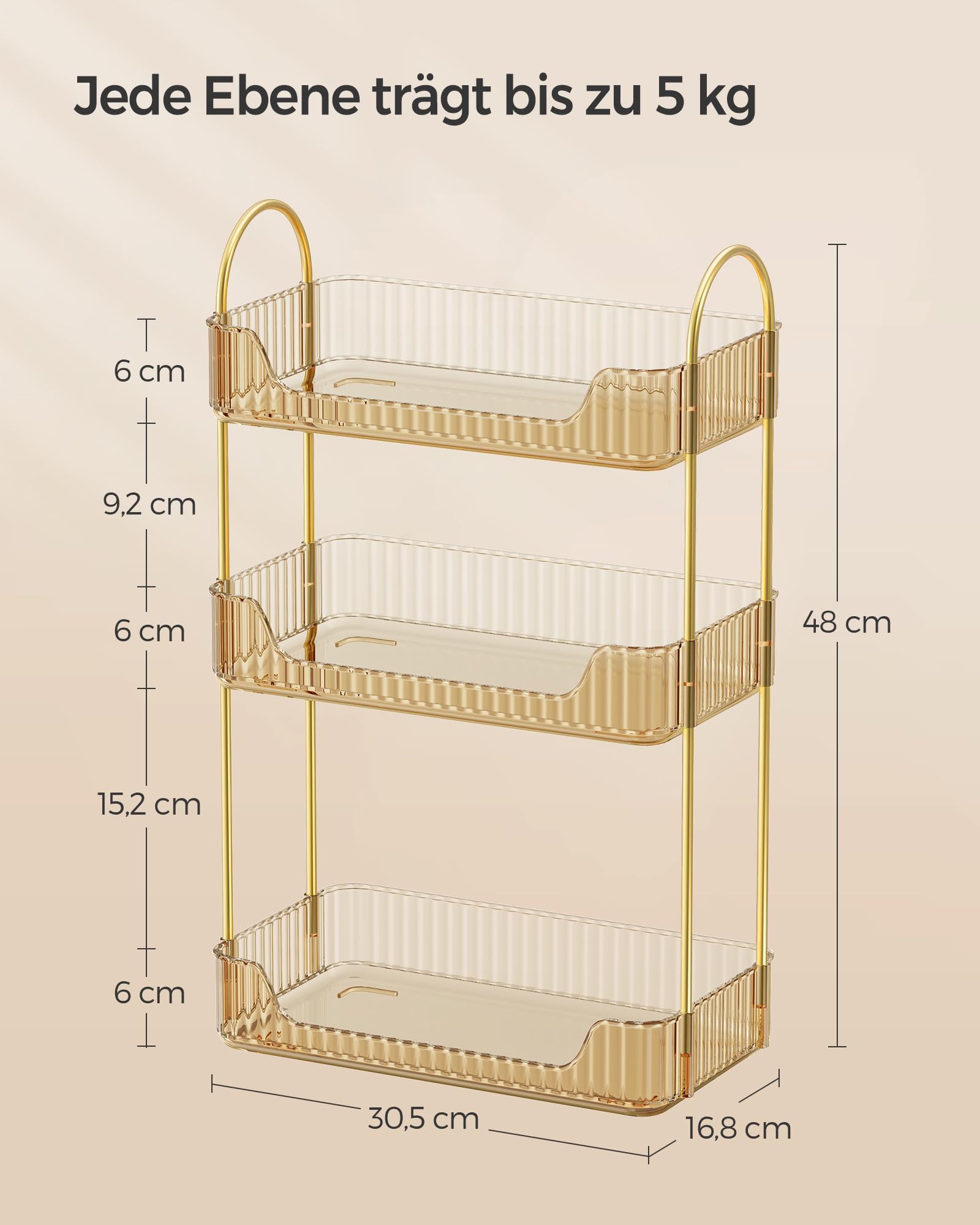 songmics-make-up-organizer-3-ebenen-champagnergold image 5