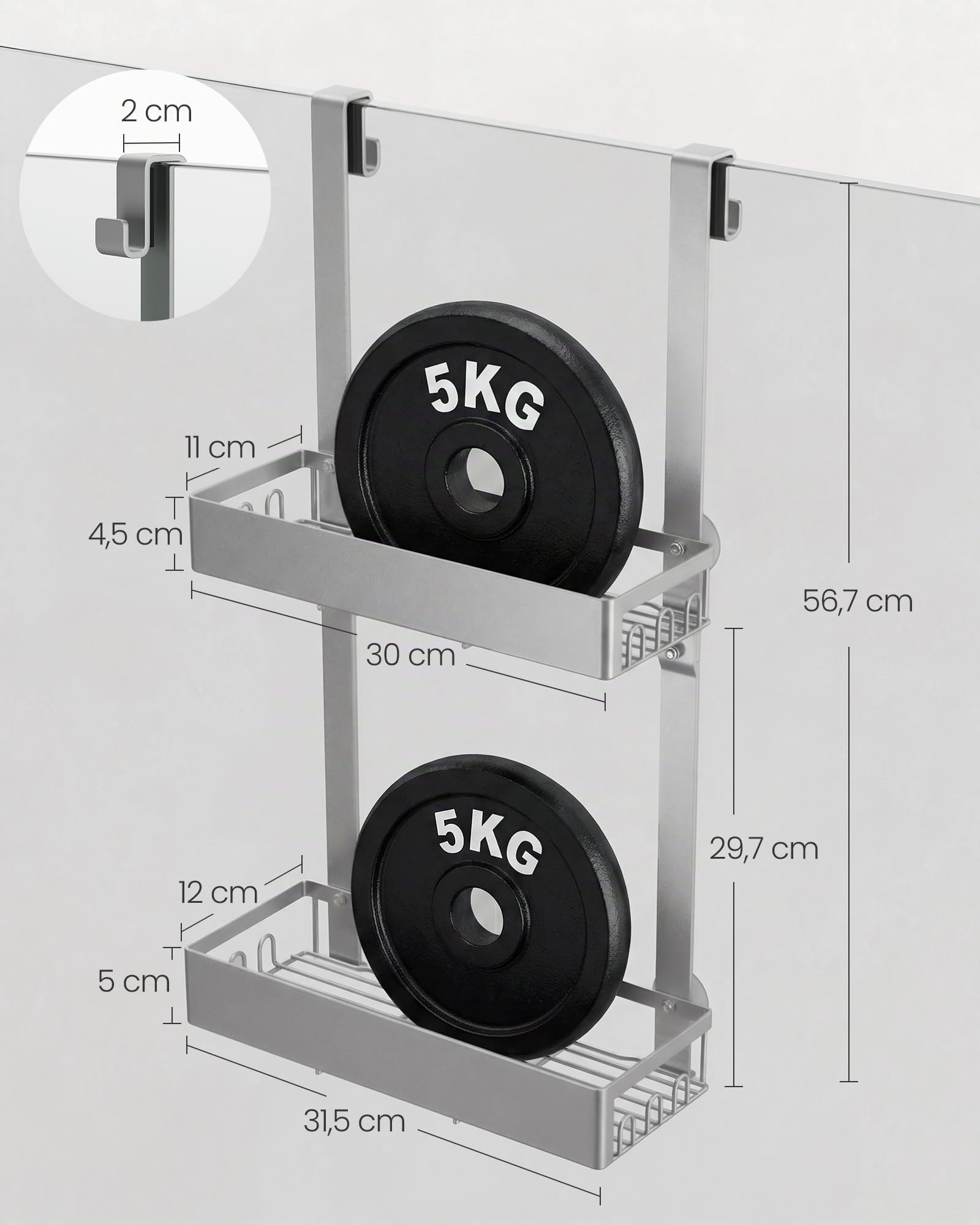 songmics-duschablage-ohne-bohren-2-ebenen-zum-h-ngen-silber image 6