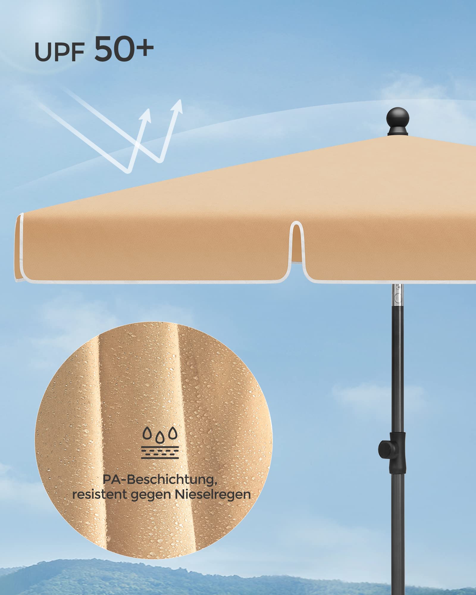 songmics-sonnenschirm-gpu25br-200-x-125-cm-taupe-ohne-st-nder image 5