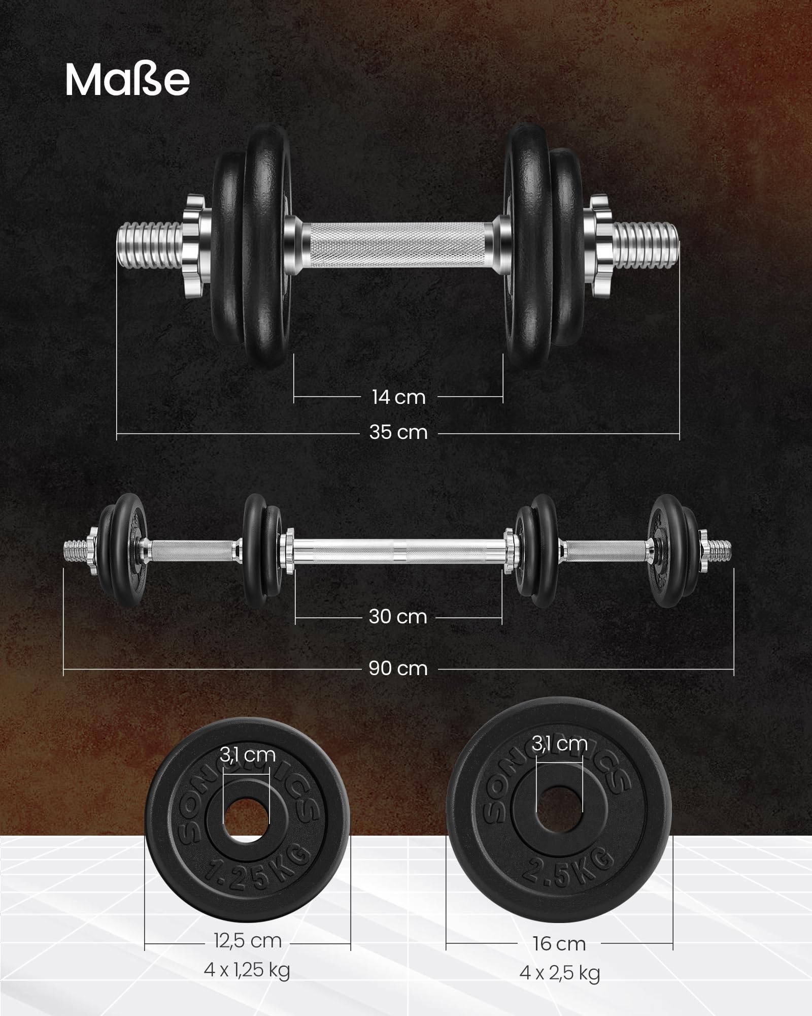 songmics-2-in-1-hantelset-verstellbar-20-kg-gusseisen image 3