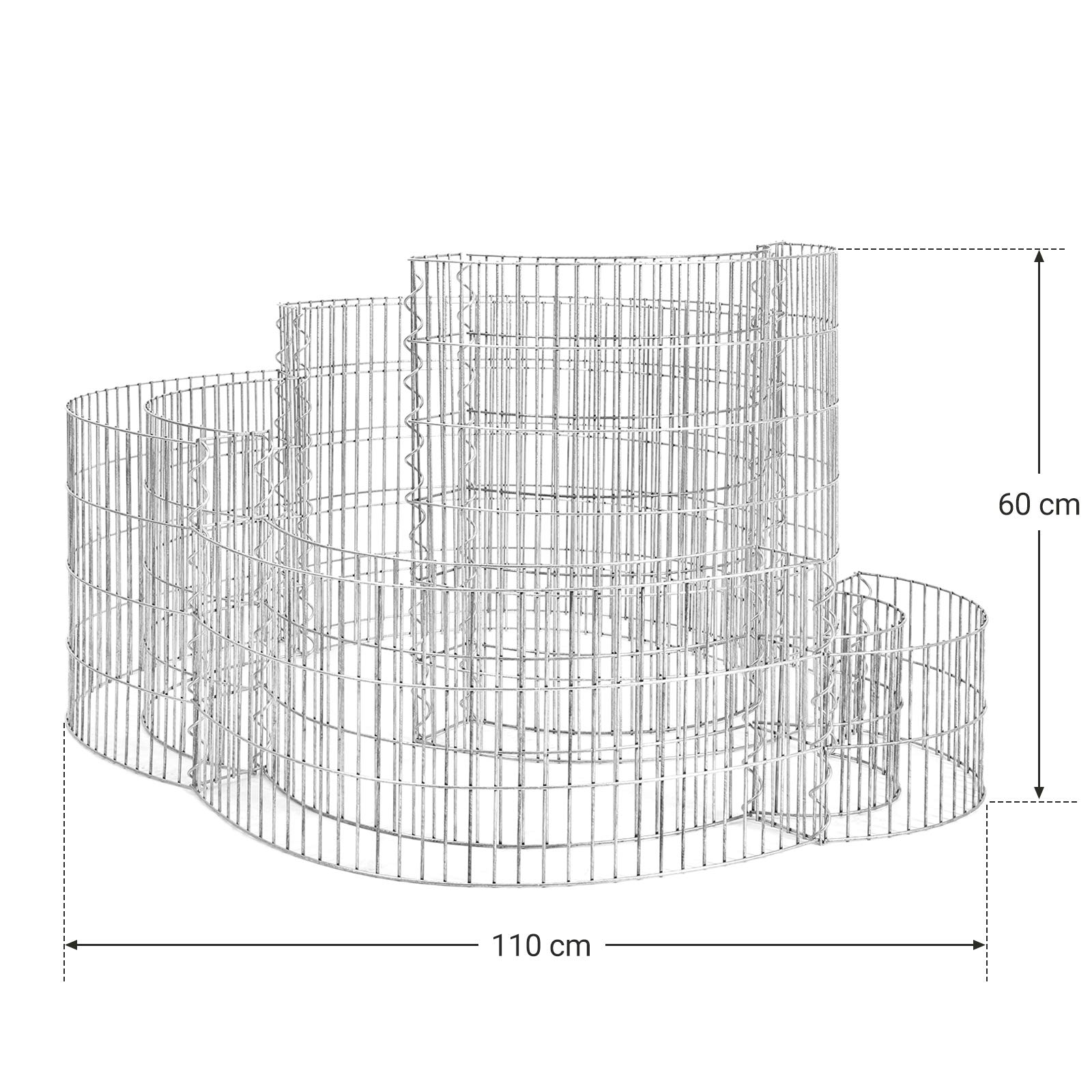 songmics-gabione-schneckenform-ggb562-110x110x60-cm image 3