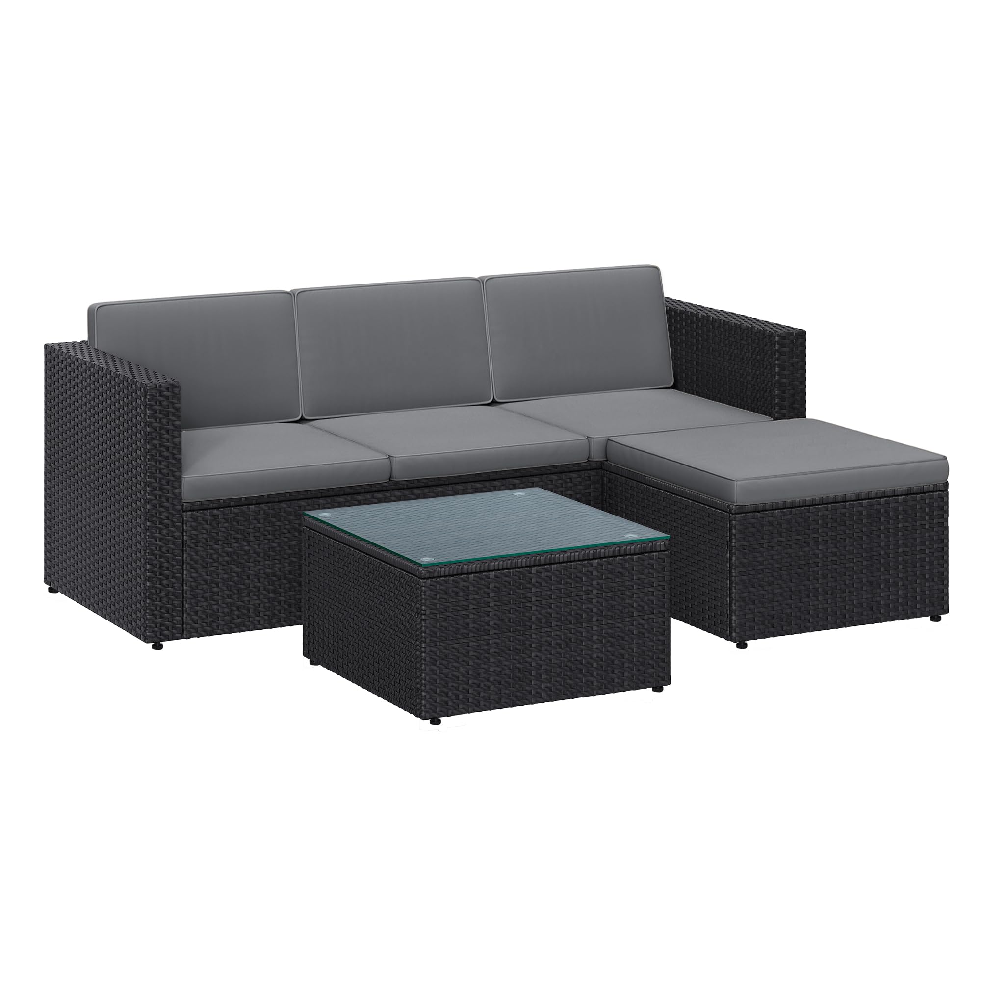 songmics-gartenm-bel-set-balkonm-bel-pe-polyrattan-schwarz-grau image 1