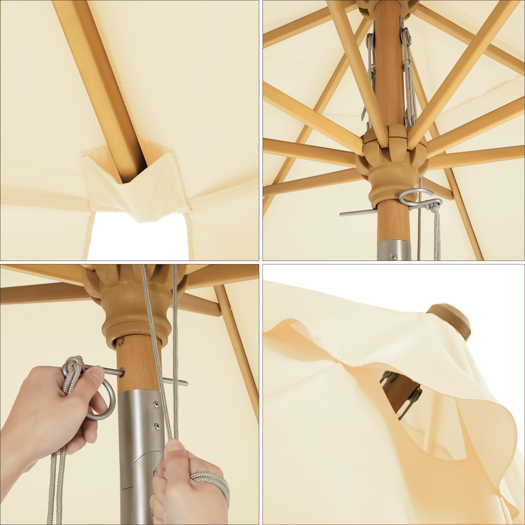 songmics-sonnenschirm-gpu32be-300-cm-achteckig-holz-beige image 6