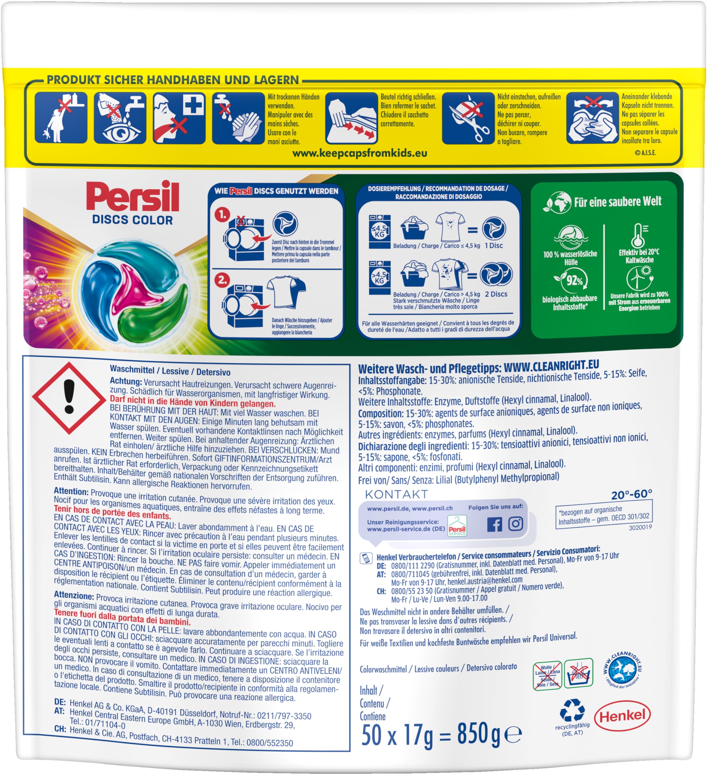 persil-color-4in1-discs-tiefenrein-frische-100-waschladungen image 3