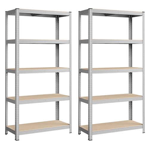 songmics-schwerlastregal-glr80sv-2er-set-40-x-90-x-180-cm-silber image 8