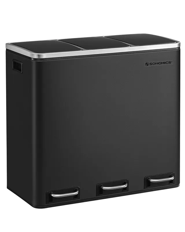songmics-m-lleimer-k-che-ltb54bk-tintenschwarz-3-x-18-l-treteimer image 1