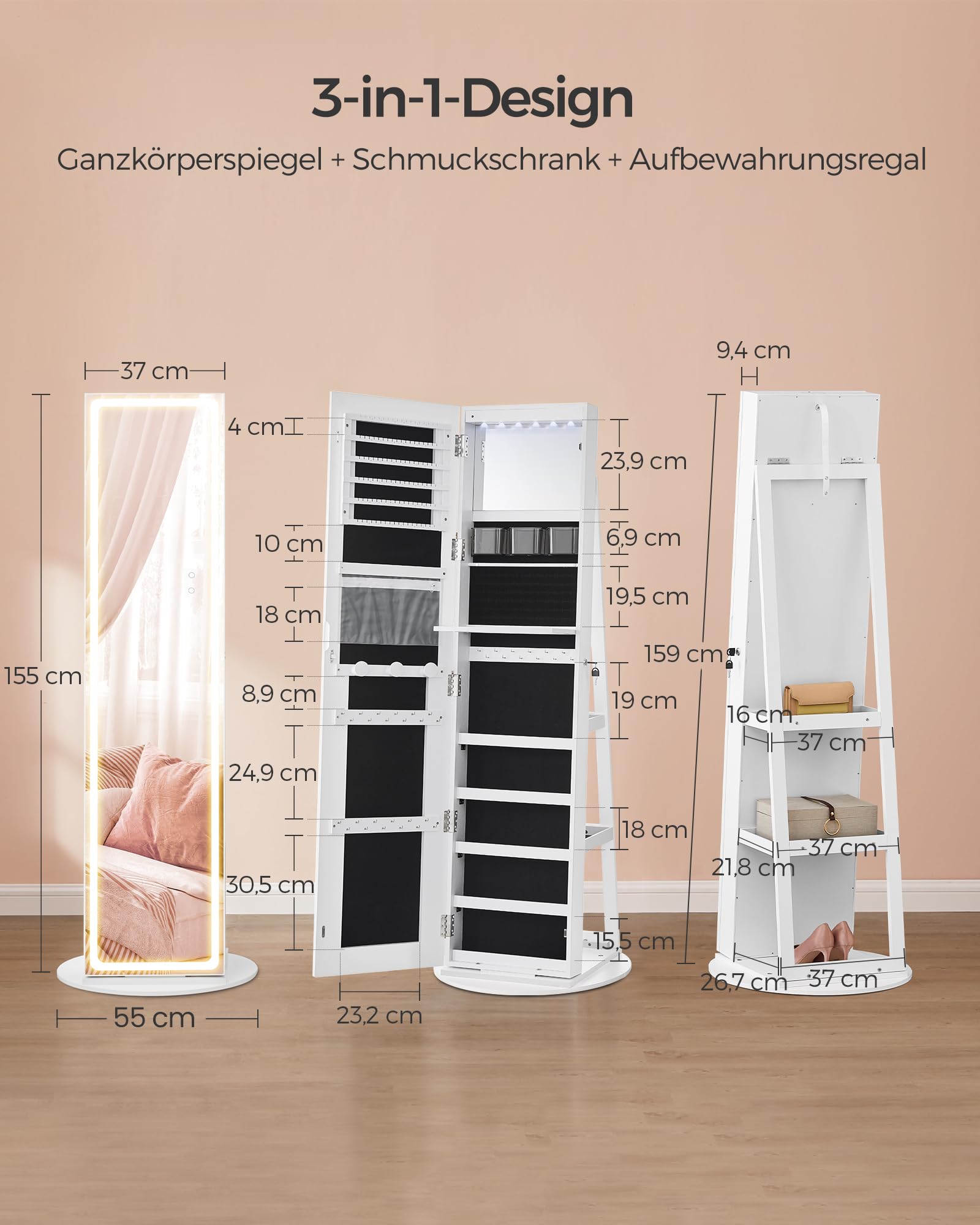 songmics-schmuckschrank-mit-led-spiegel-abschlie-bar-wolkenwei-jjc008w03 image 6