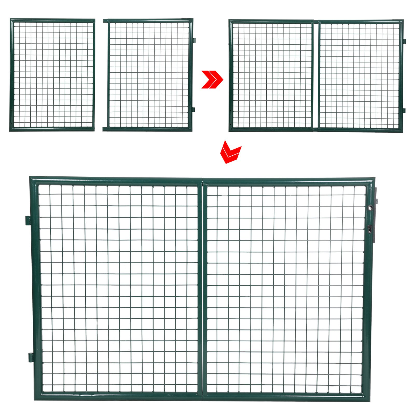 songmics-doppeltor-ggd300g-gartentor-310x100cm-gr-n image 6