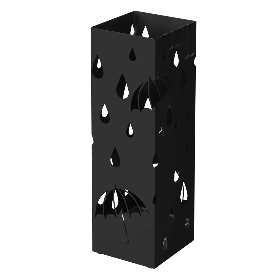 songmics-schirmst-nder-eckig-metall-mit-haken-15-5-x-15-5-x-49-cm image 1