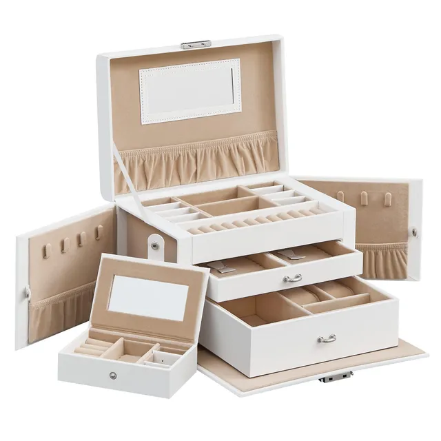 songmics-jbc121w-schmuckk-stchen-3-ebenen-wei-mit-mini-box image 1
