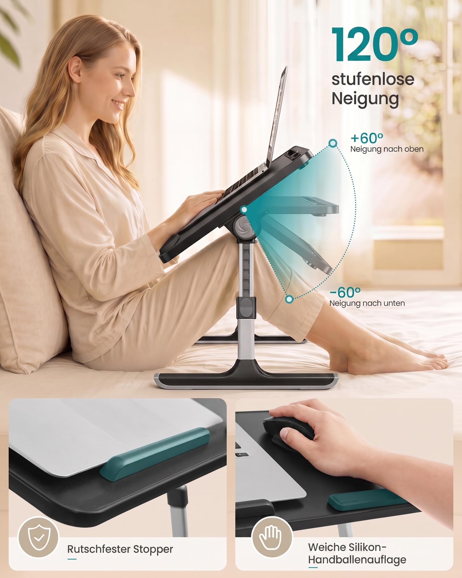 songmics-laptoptisch-betttisch-60-x-40-x-25-cm-schwarz image 3