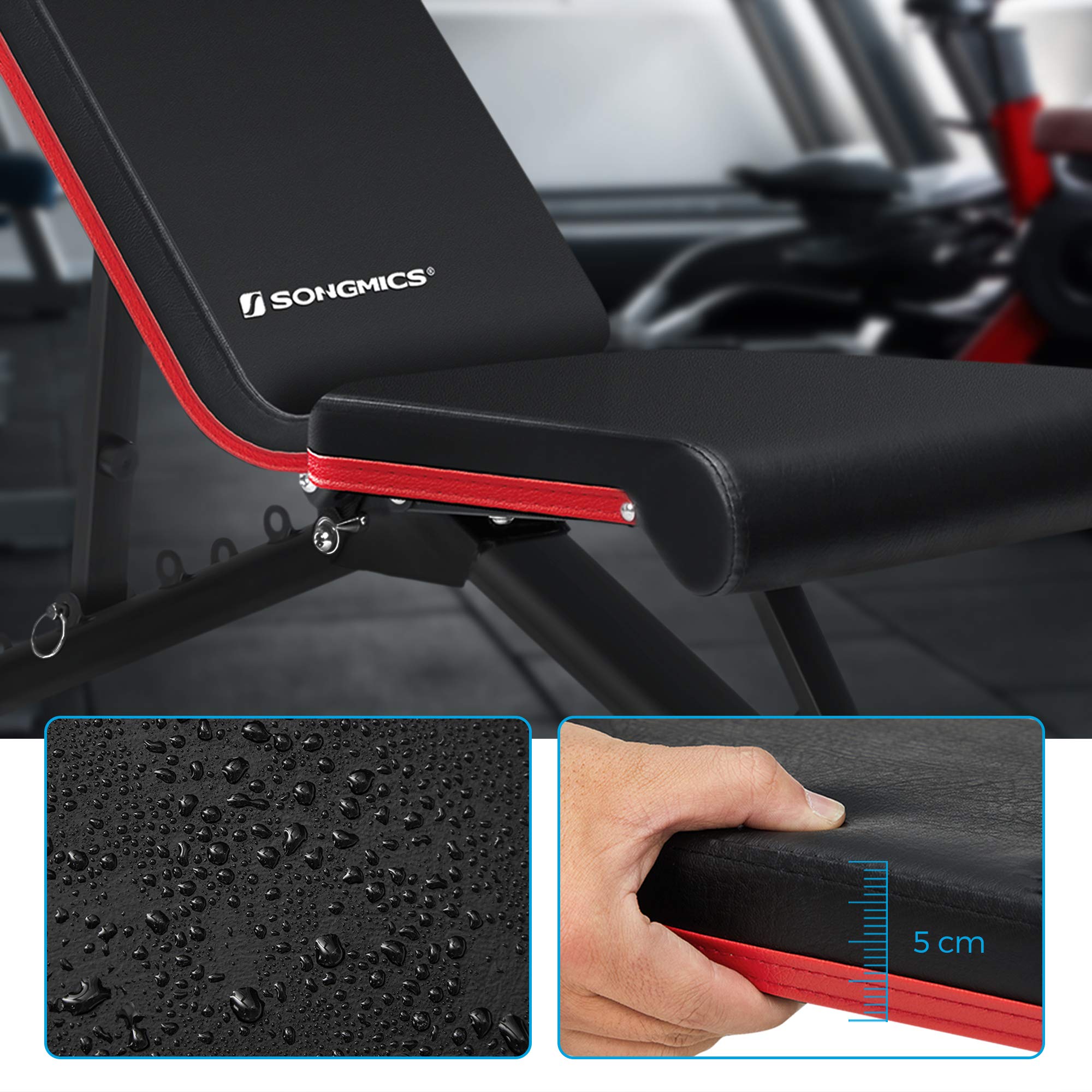 songmics-hantelbank-swb803r01-verstellbar-klappbar-schwarz-rot-ohne-montage image 5