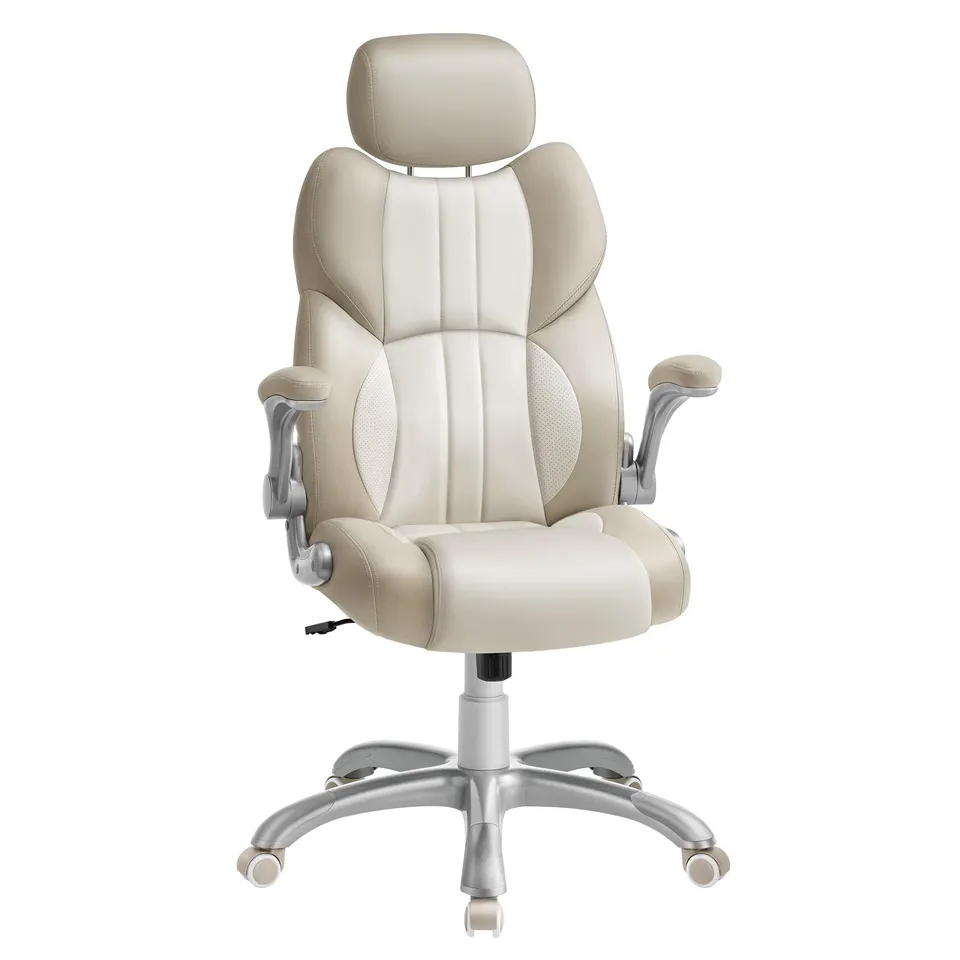 songmics-b-rostuhl-gaming-stuhl-cremewei-h-henverstellbar-150-kg-obg065w02 image 1