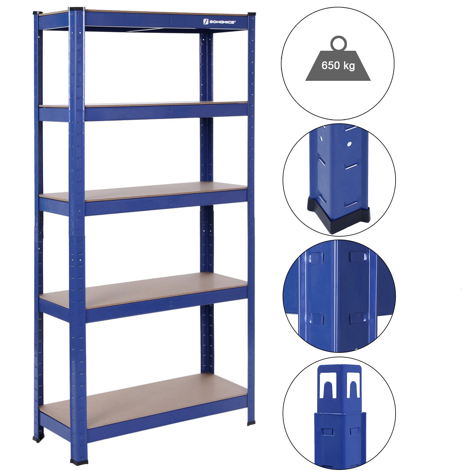 songmics-schwerlastregal-glr60q-2er-set-lagerregal-30x75x150-cm-5-b-den-bis-650- image 7