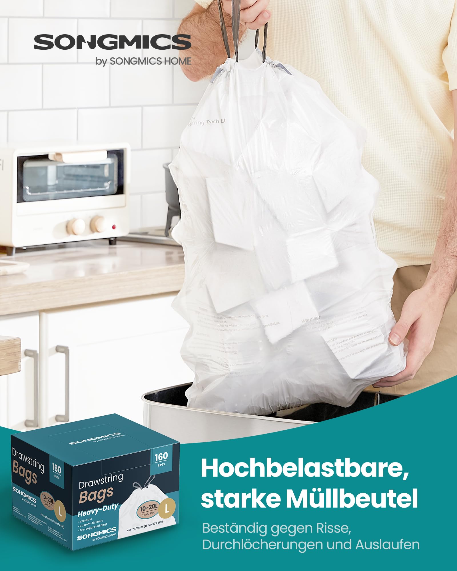 songmics-m-llbeutel-mit-zugband-code-l-krb021a04-20-liter-160-st-ck-wei image 2