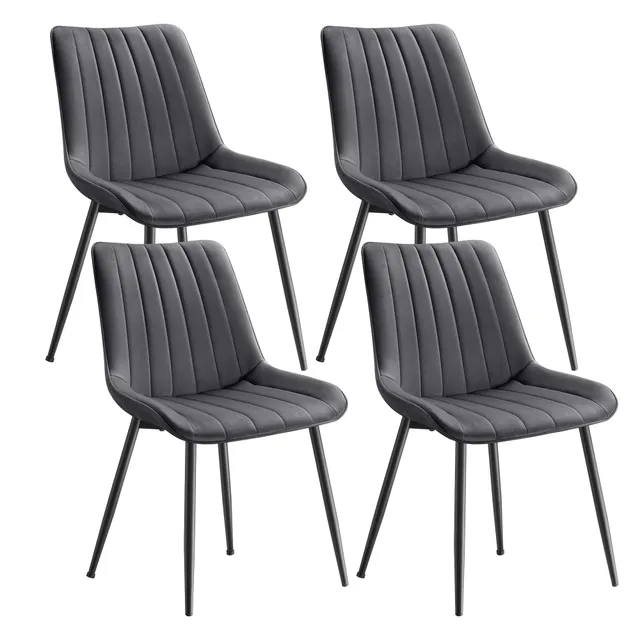 songmics-esszimmerstuhl-ldc090g54-4er-set-samt-grau-tintenschwarz image 1