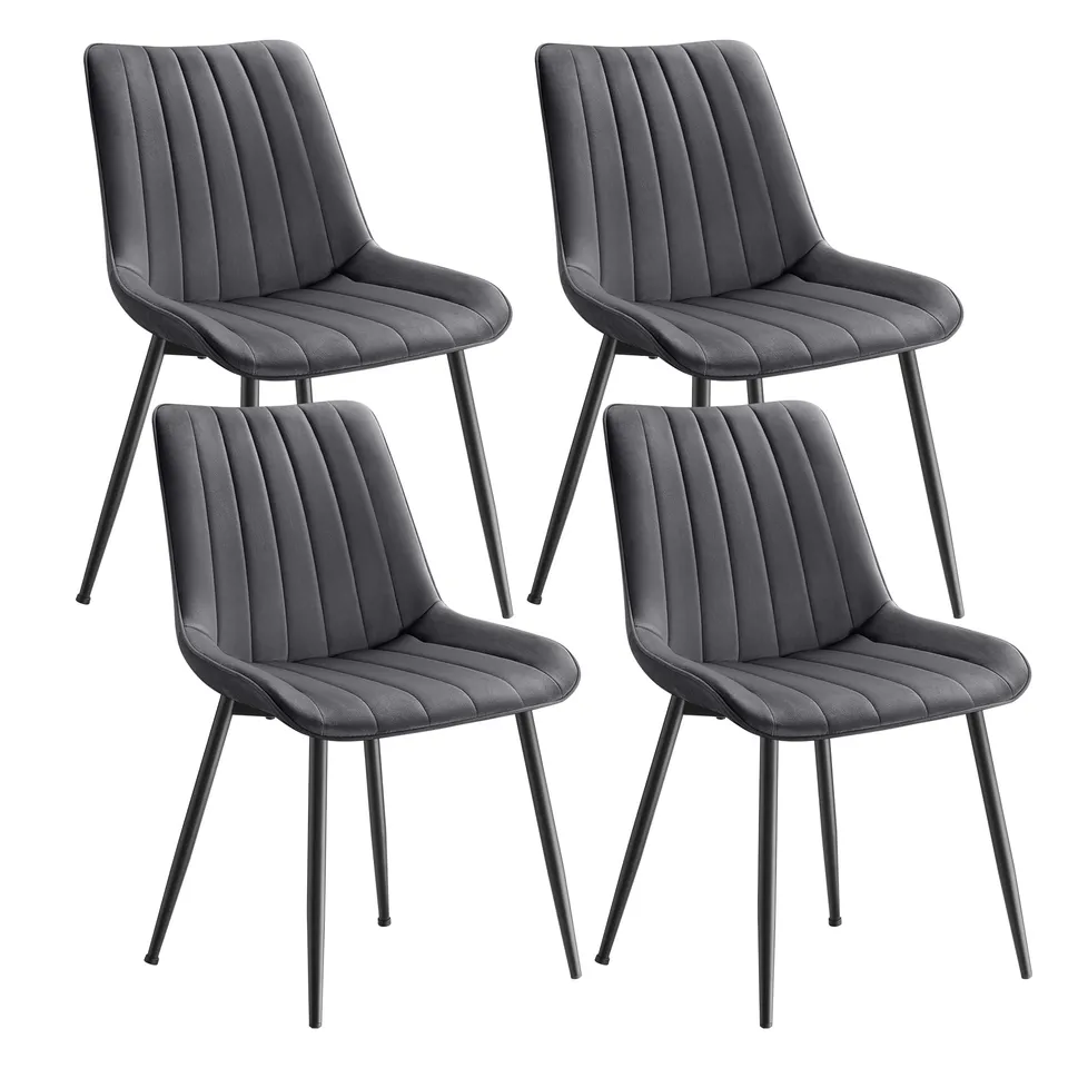 songmics-esszimmerstuhl-ldc090g54-4er-set-samt-grau-tintenschwarz image 1