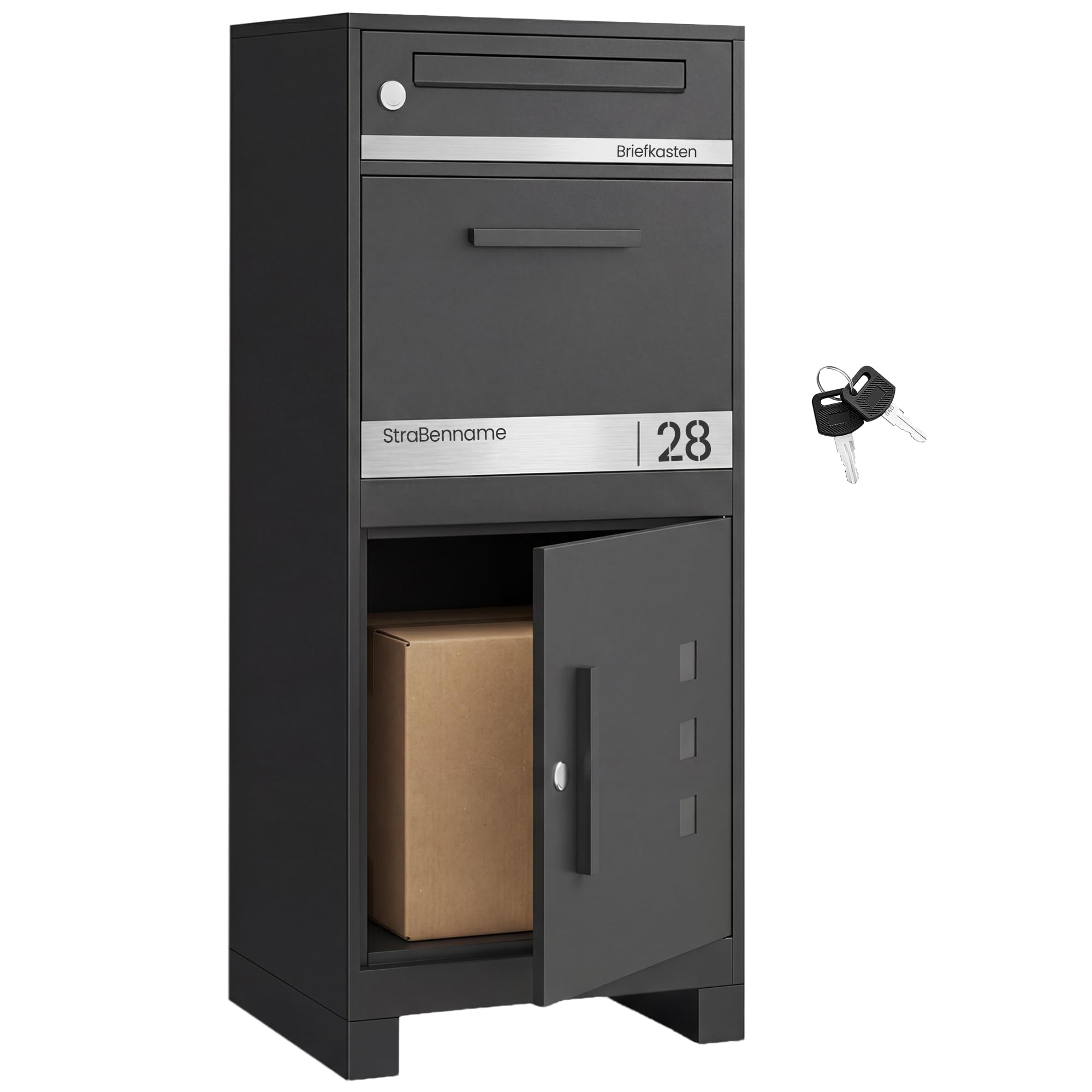 songmics-paketbox-mit-briefkasten-und-paketfach-stahl-55-l image 1