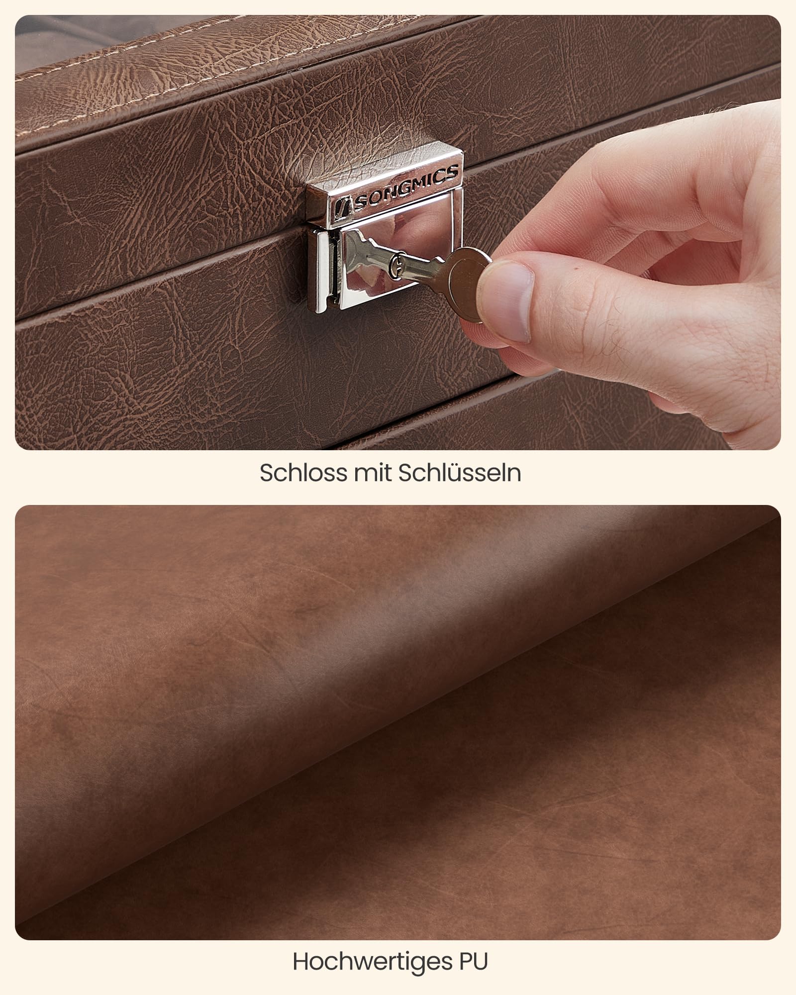 songmics-uhrenbox-12-uhren-mit-glasdeckel-braun-jwb012k01 image 6