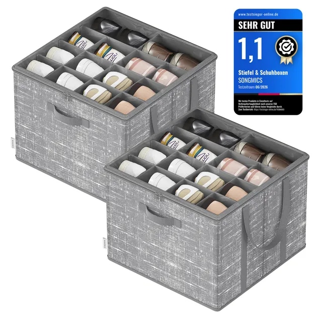 songmics-schuh-organizer-2er-set-je-bis-zu-16-paar-schuhe-mit-griffen-faltbar image 1