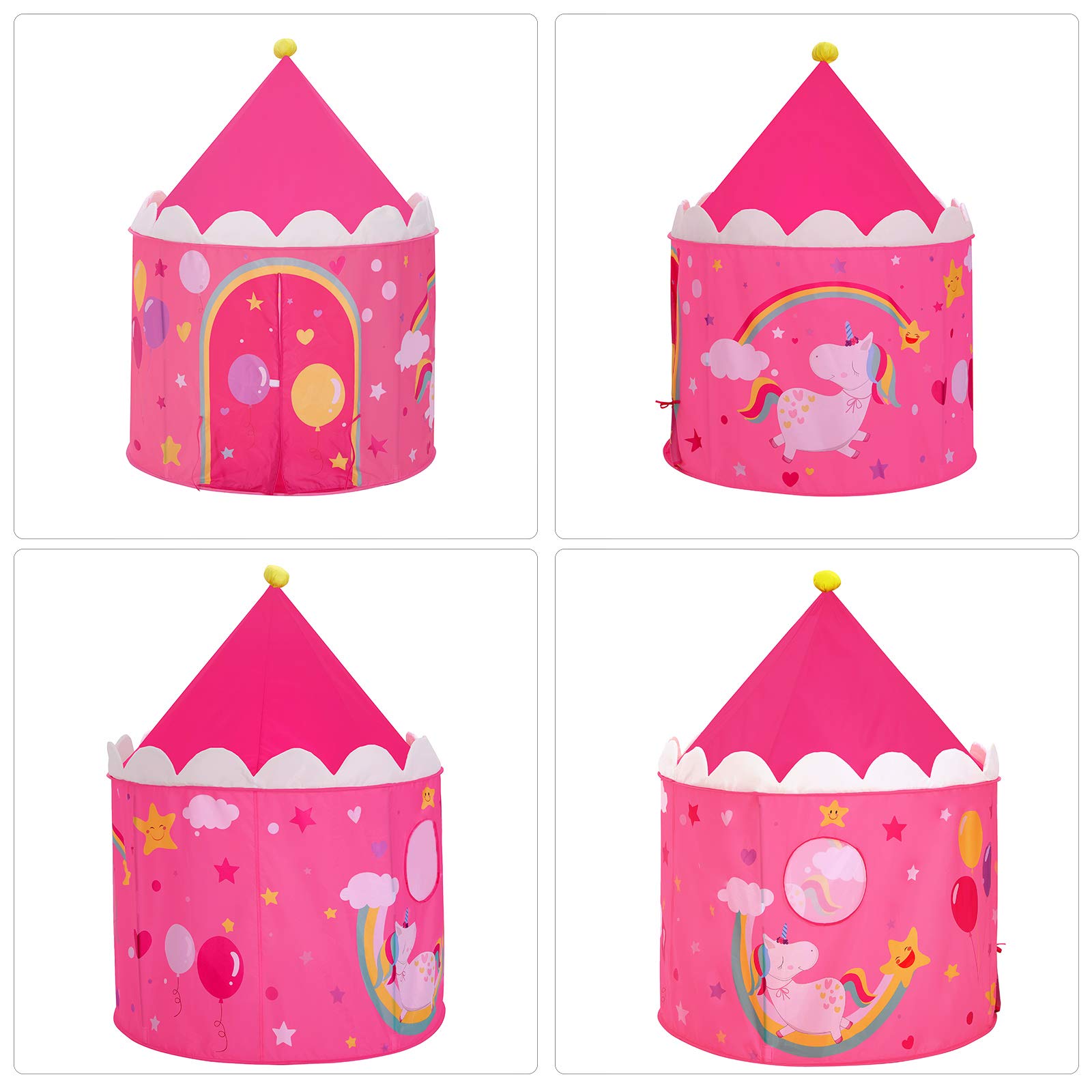 songmics-spielzelt-prinzessinnenschloss-pop-up-tipi-pink-gelb-lpt04py image 5